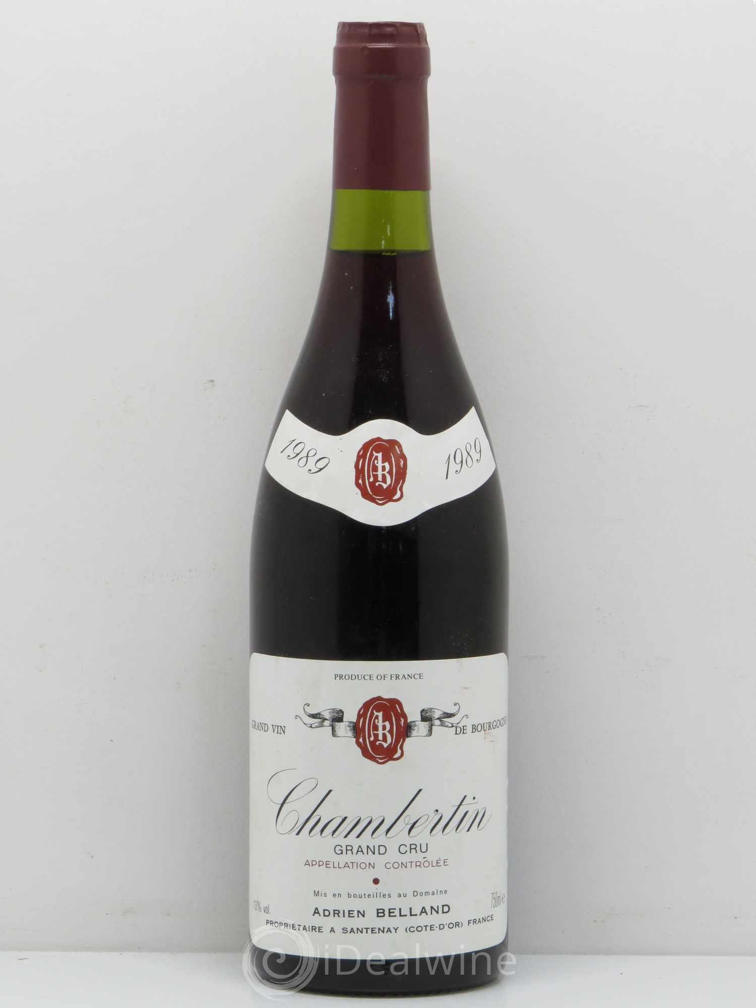Chambertin Grand Cru Domaine Adrien Belland 1989 - Lot de 1 bouteille - 0