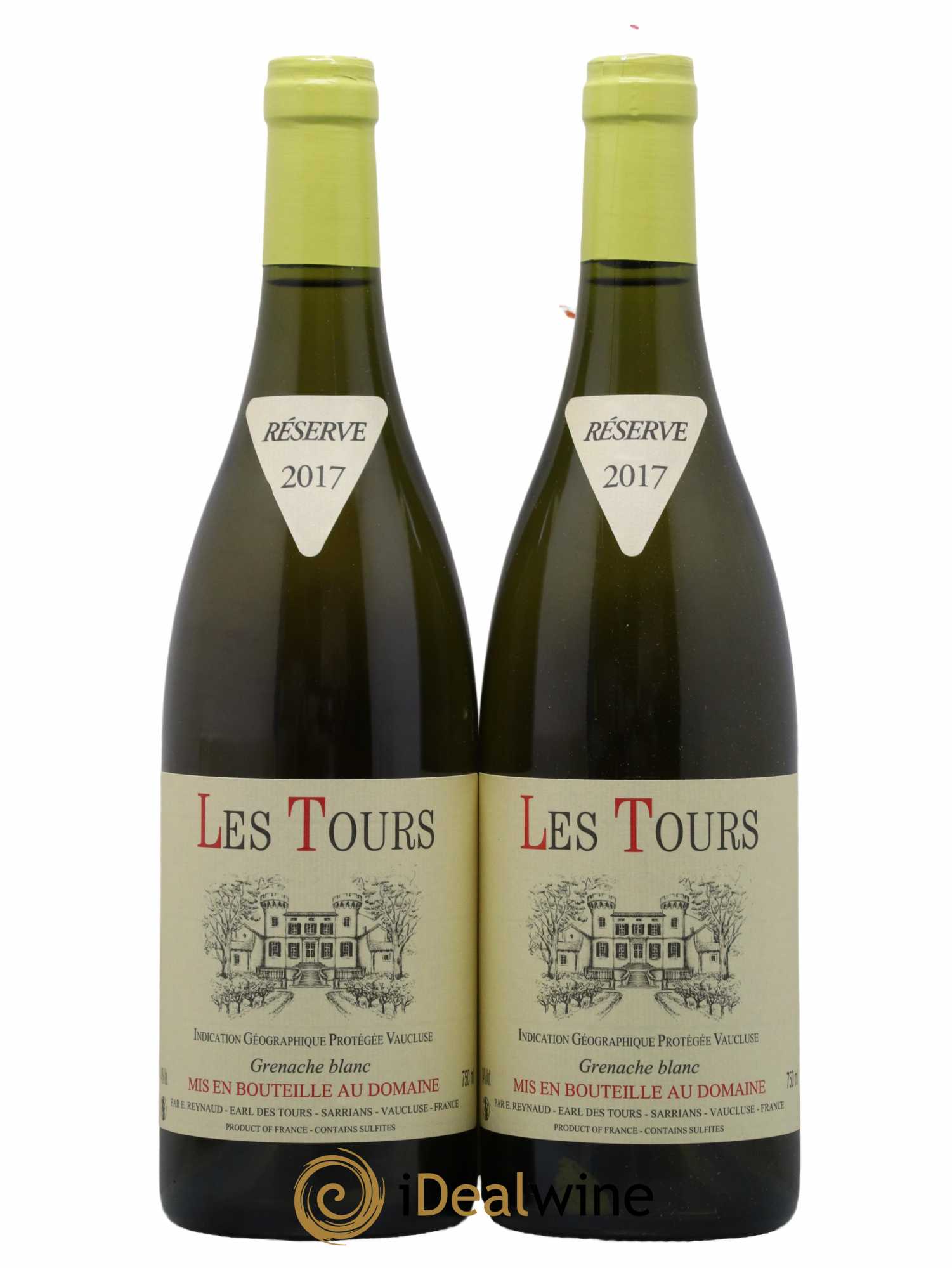 Vaucluse (Vin de Pays de Vaucluse) Les Tours Grenache Blanc Emmanuel Reynaud 2017 - Lot de 2 bouteilles - 0