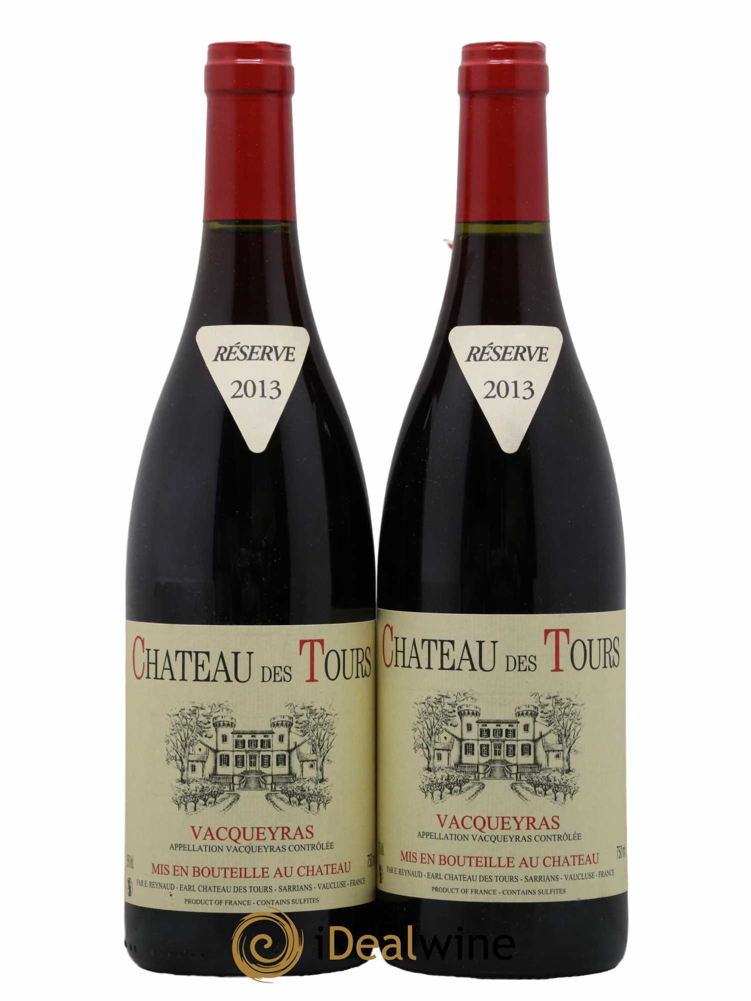 Vacqueyras Château des Tours Emmanuel Reynaud 2013 - Lot de 2 bouteilles - 0