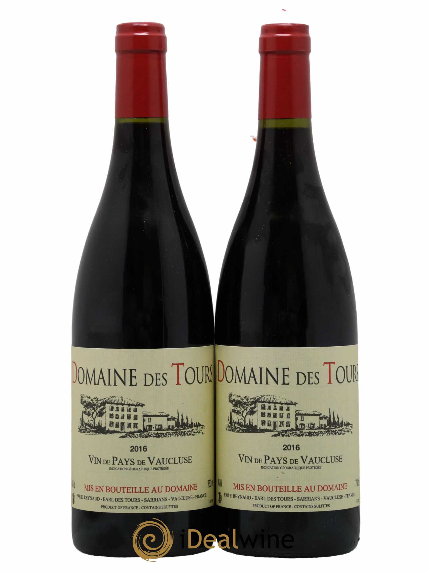 Vaucluse (Vin de Pays de Vaucluse) Domaine des Tours Emmanuel Reynaud 2016 - Lot de 2 bouteilles - 0