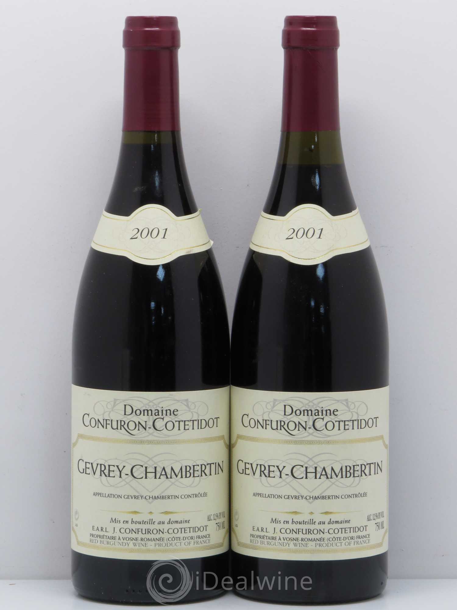 Gevrey-Chambertin Confuron-Cotetidot 2001 - Lot de 2 bouteilles - 0