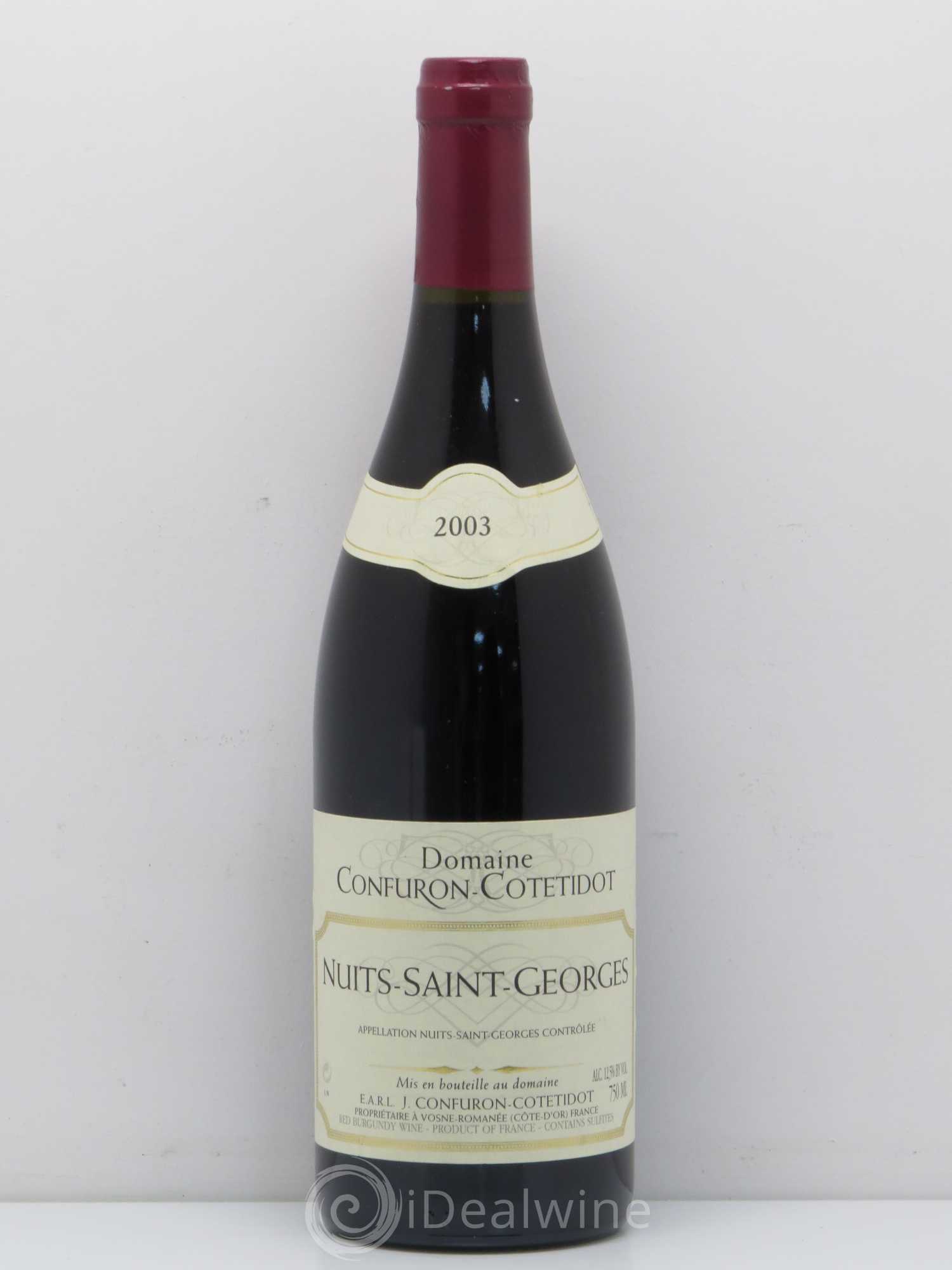 Nuits-Saint-Georges Domaine Confuron Cotetidot Village 2003 - Posten von 1 Flasche - 0