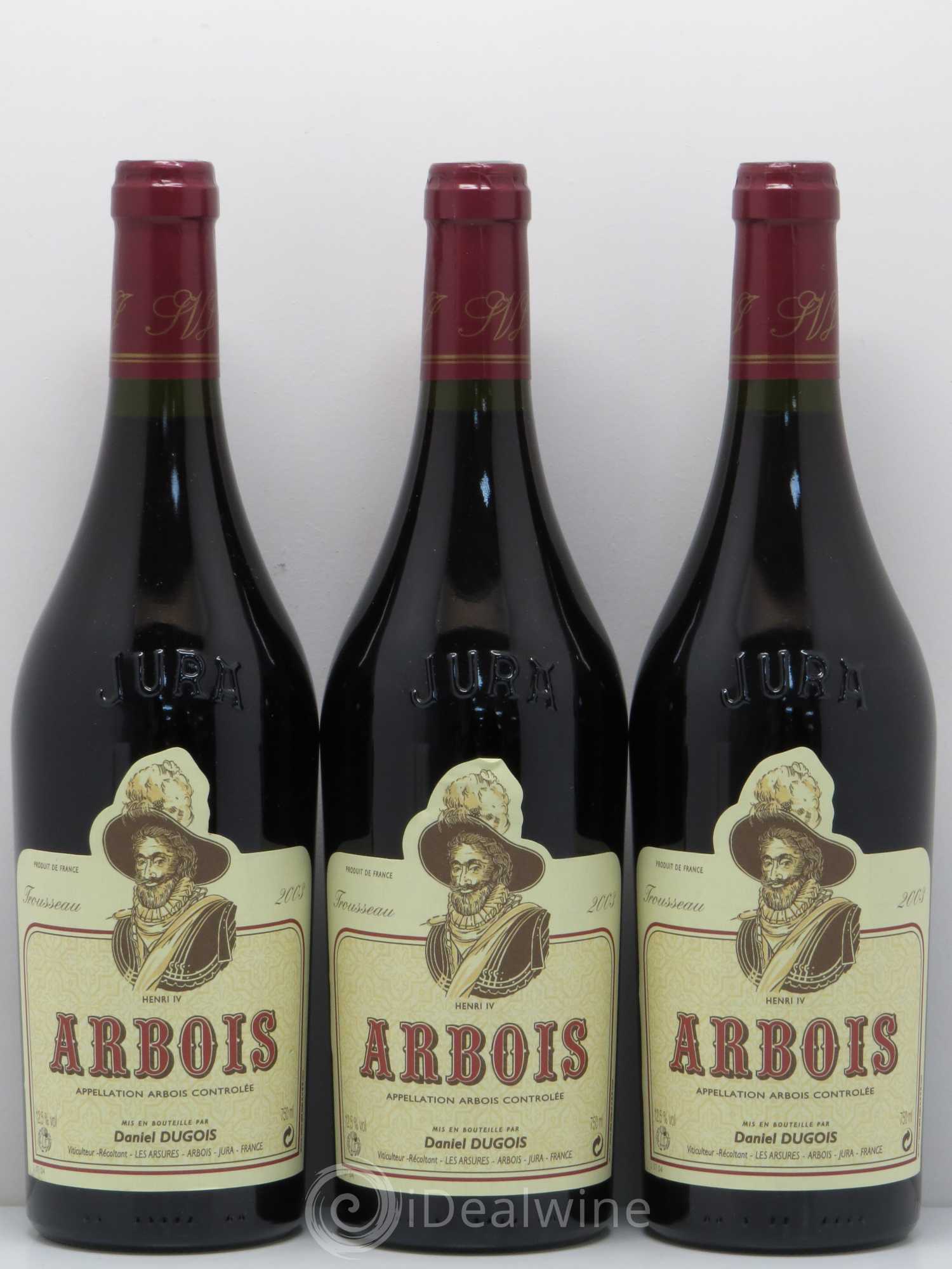 Arbois Domaine Daniel Dugois Jura Trousseau 2003 - Posten von 3 Flaschen - 0