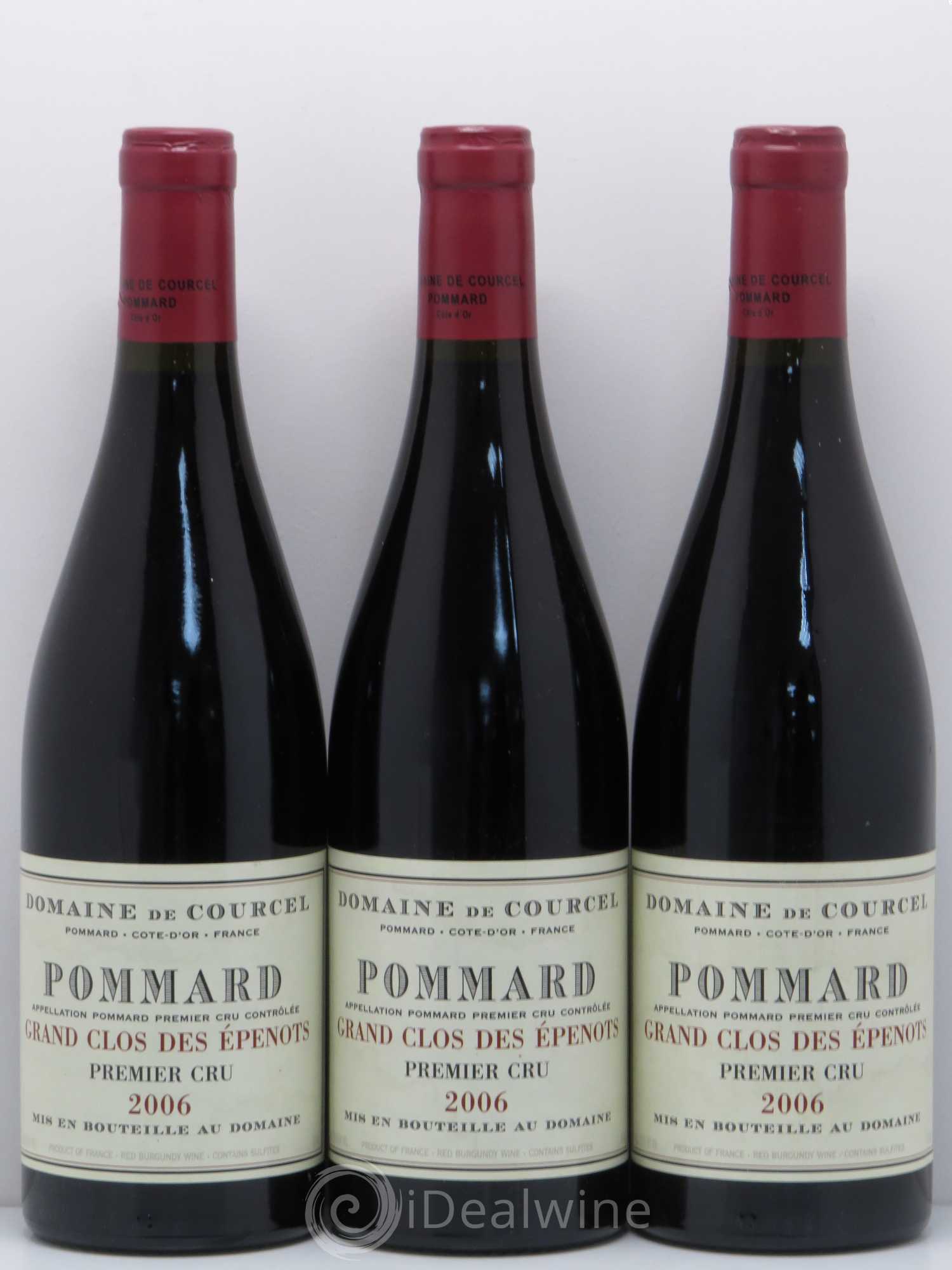 Pommard 1er Cru Grand Clos des Epenots de Courcel (Domaine) 2006 - Lot de 3 bouteilles - 0
