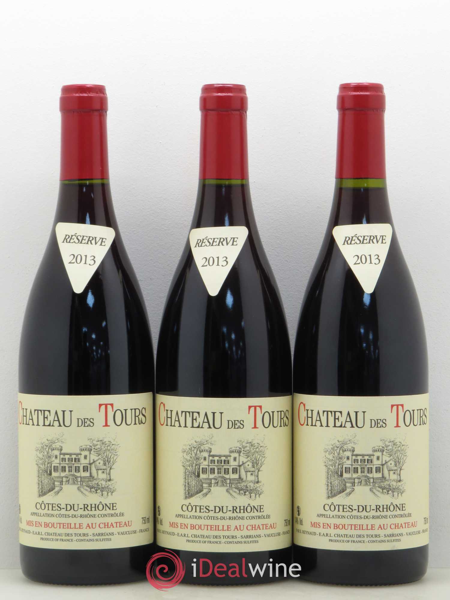 Côtes-du-Rhône Château des Tours Emmanuel Reynaud 2013 - Lot de 3 bouteilles - 0
