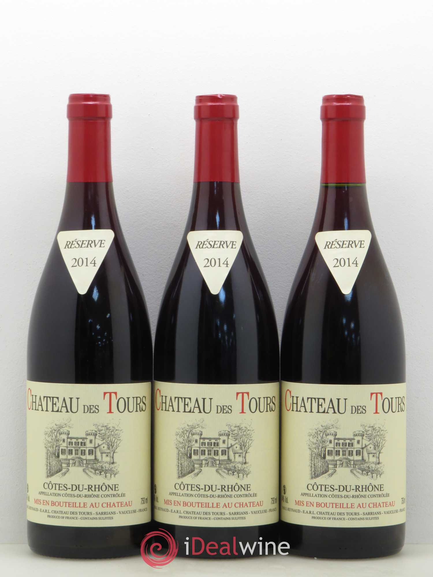Côtes-du-Rhône Château des Tours Emmanuel Reynaud 2014 - Lot de 3 bouteilles - 0