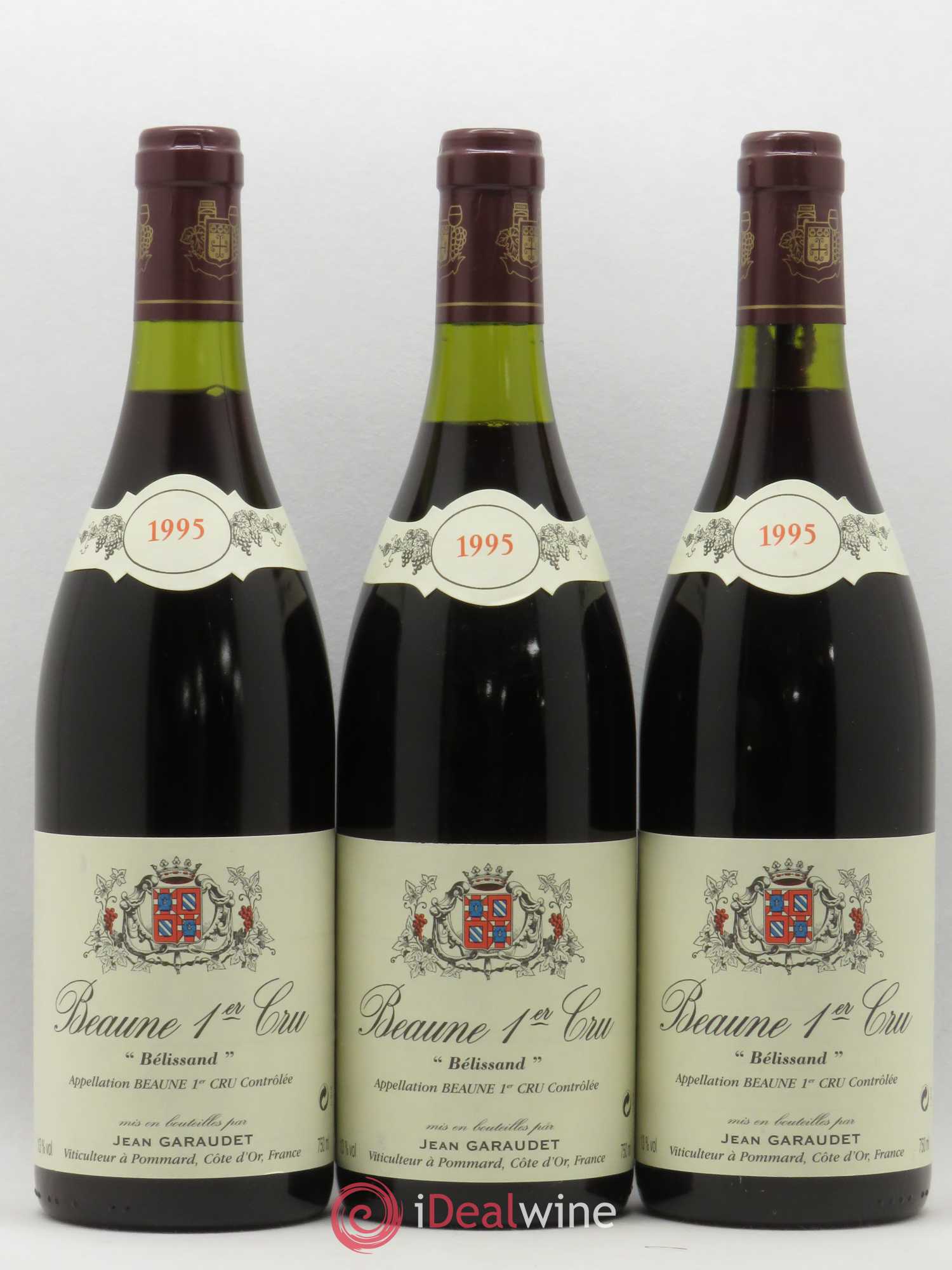 Beaune 1er Cru Belissand Domaine Jean Garaudet 1995 - Posten von 3 Flaschen - 0