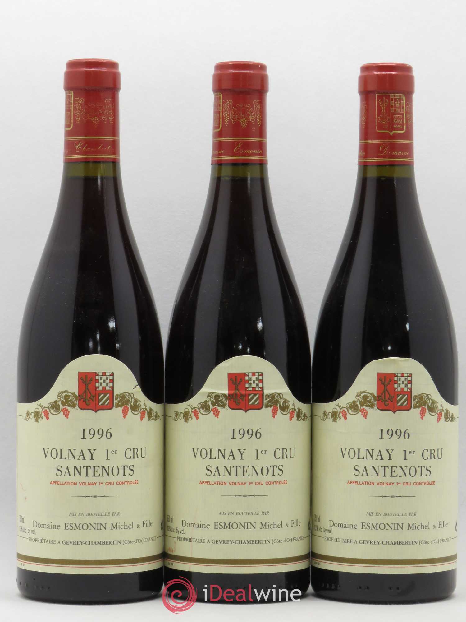 Volnay 1er Cru Domaine Esmonin Michel et Fille 1996 - Posten von 3 Flaschen - 0