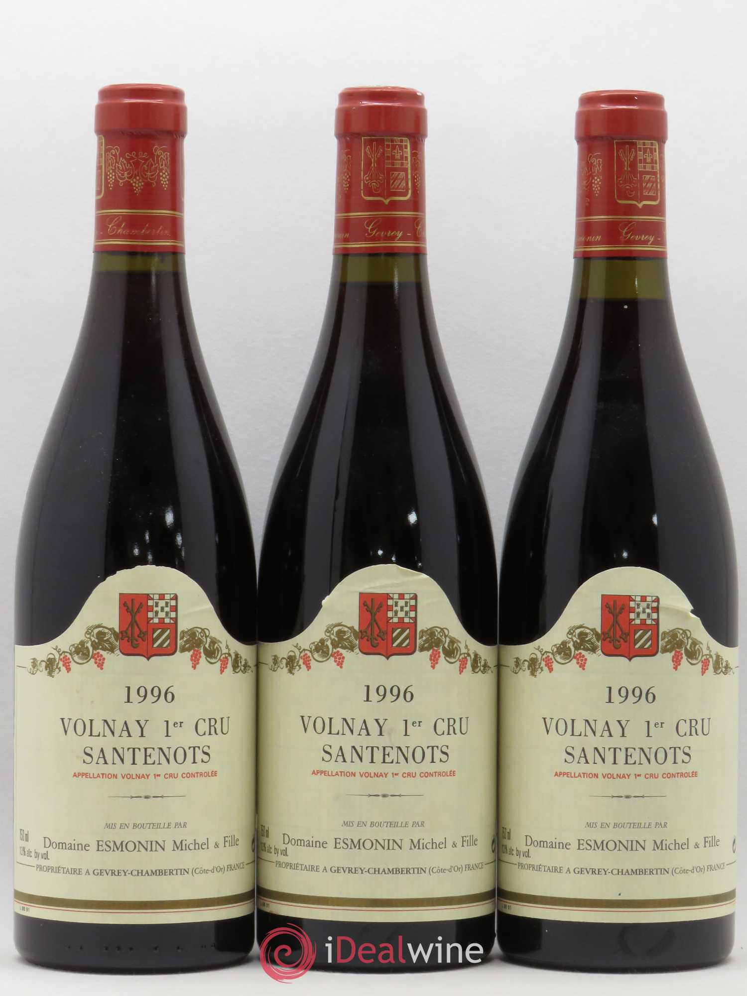 Volnay 1er Cru Domaine Esmonin Michel et Fille 1996 - Posten von 3 Flaschen - 0
