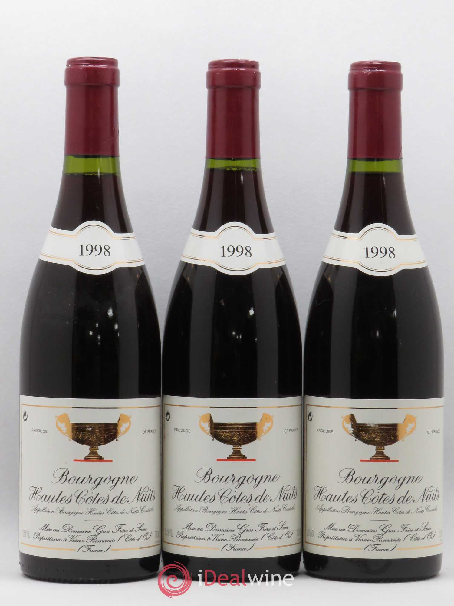 Hautes-Côtes de Nuits Gros Frère & Soeur 1998 - Lot de 3 bouteilles - 0