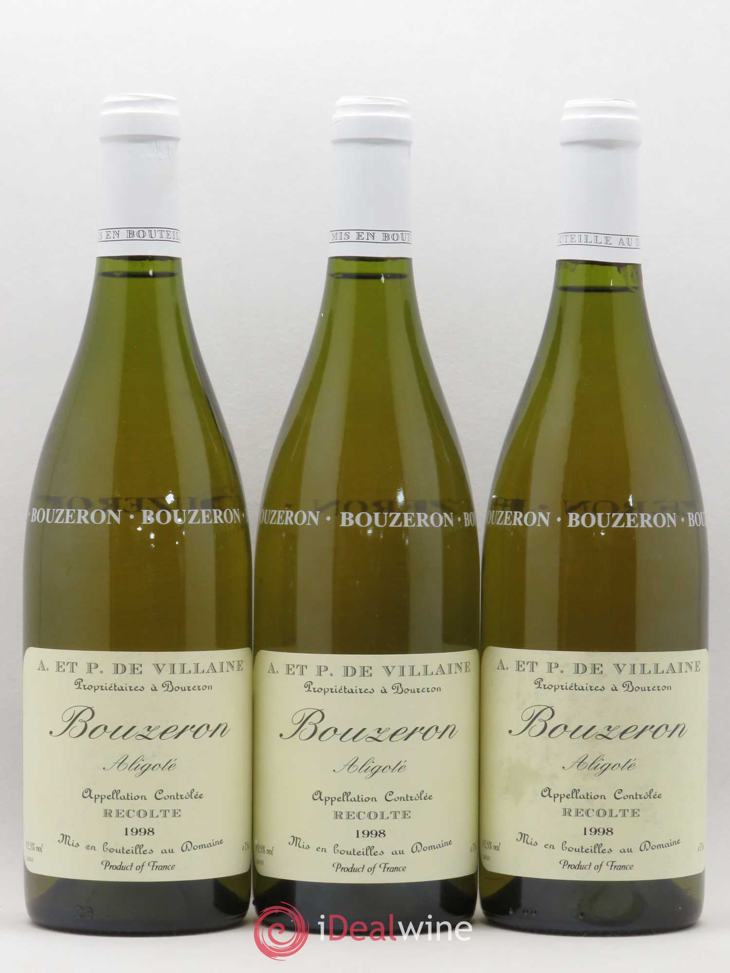 Bouzeron Domaine de Villaine 1998 - Lot de 3 bouteilles - 0