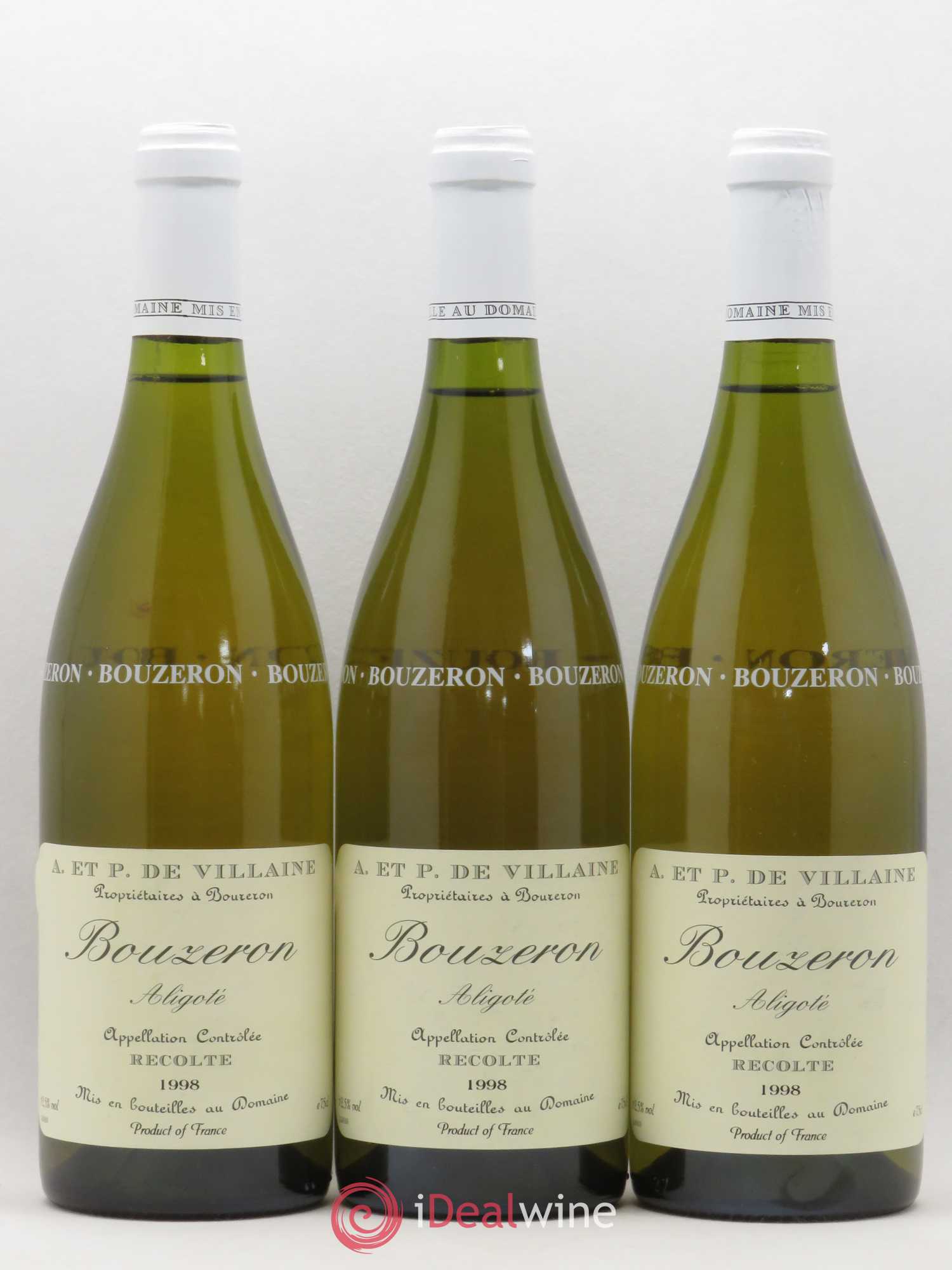 Bouzeron Domaine de Villaine 1998 - Lot de 3 bouteilles - 0