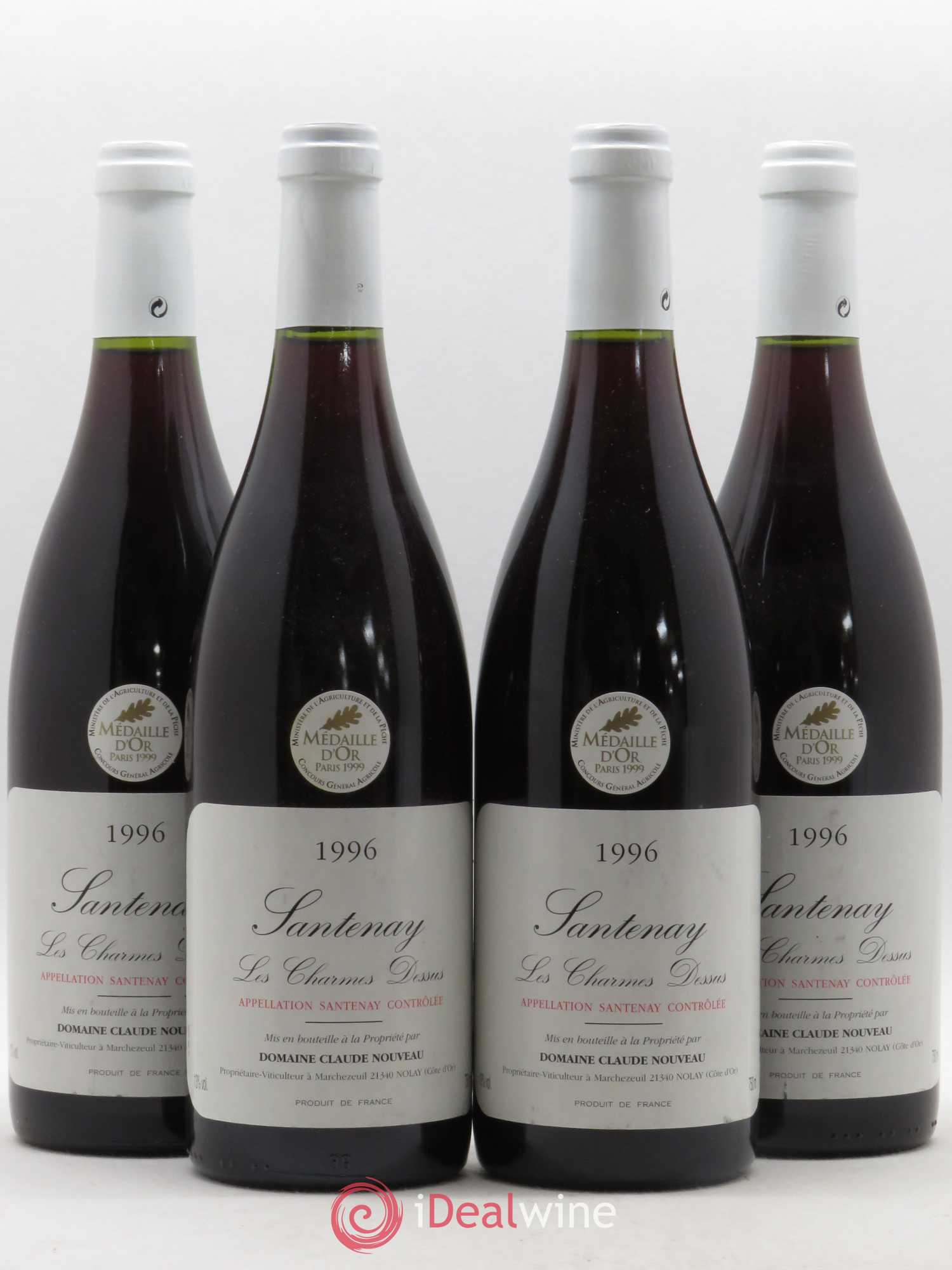 Santenay Les Charmes Dessus Domaine Claude Nouveau 1996 - Posten von 4 Flaschen - 0
