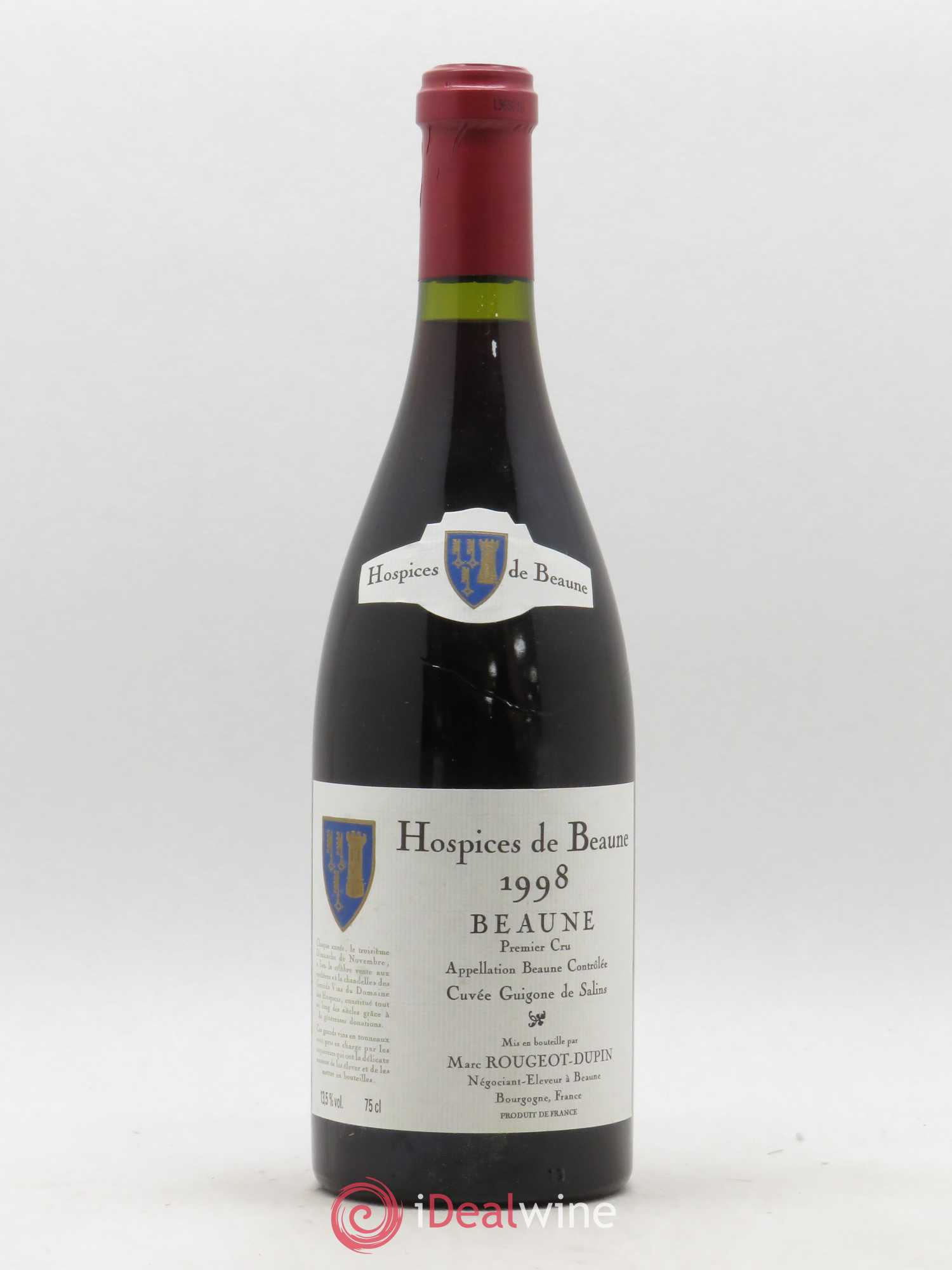 Beaune 1er Cru Hospice de Beaune Cuvée Guigone de Salins Rougeot-Dupin 1998 - Posten von 1 Flasche - 0