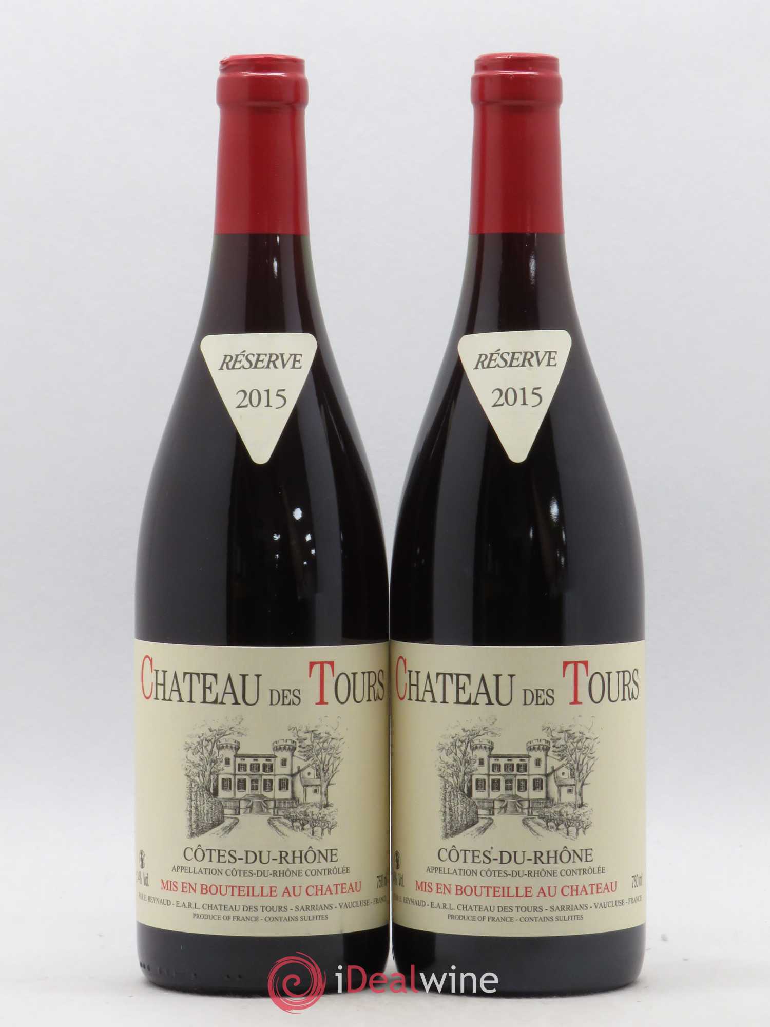 Côtes-du-Rhône Château des Tours Emmanuel Reynaud 2015 - Lot de 2 bouteilles - 0