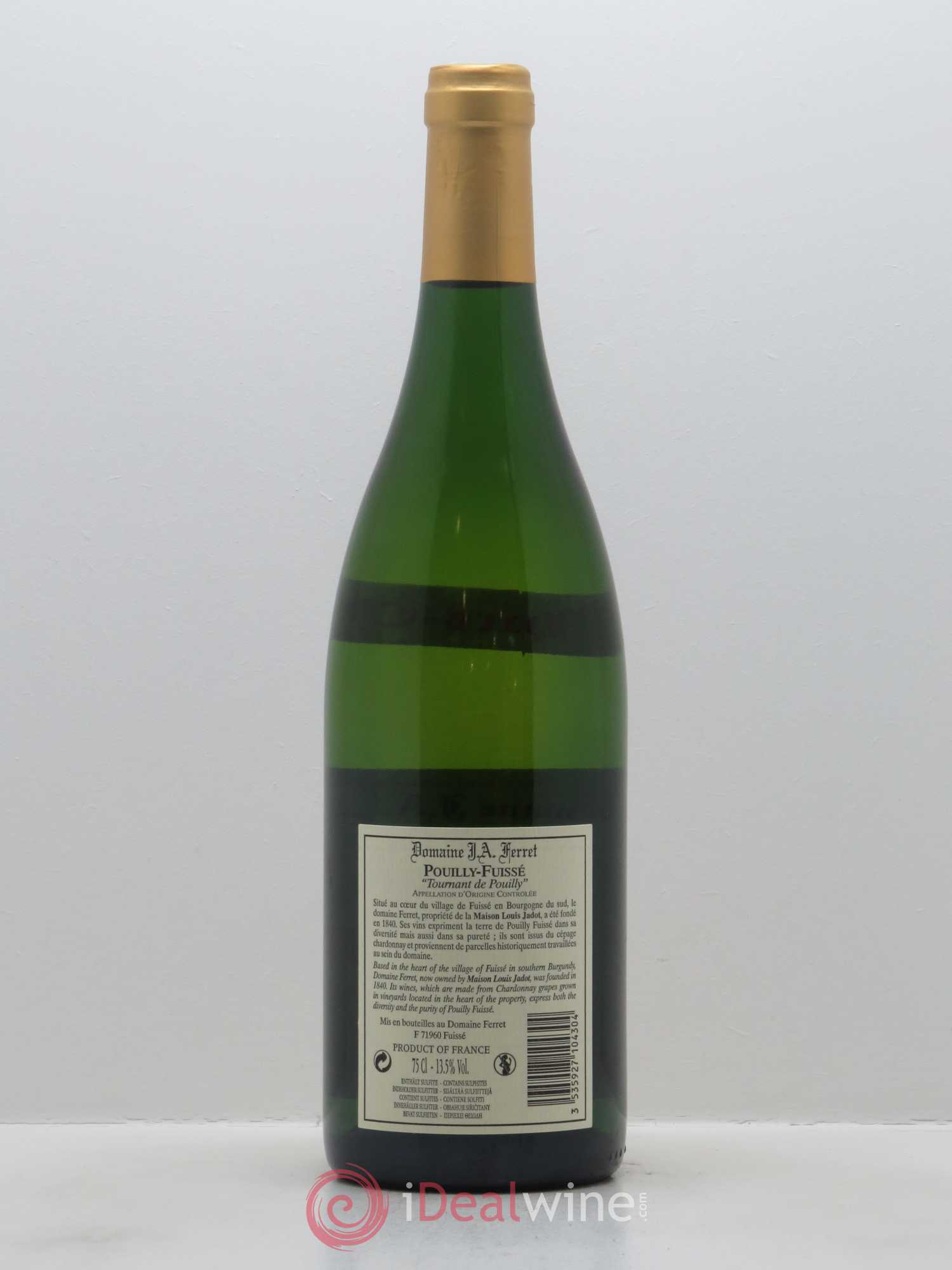 Pouilly-Fuissé 1er Cru Hors Classe Tournant de Pouilly J.A. Ferret (Domaine) 2016 - Lot de 1 bouteille - 1