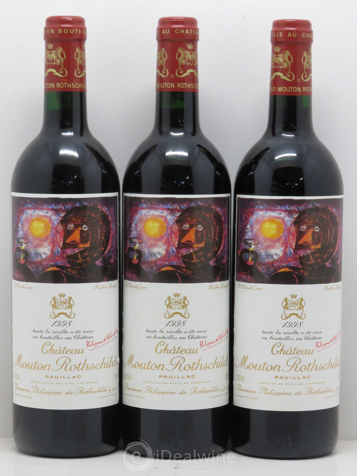 Château Mouton Rothschild 1er Grand Cru Classé 1998 - Lot de 6 bouteilles - 1