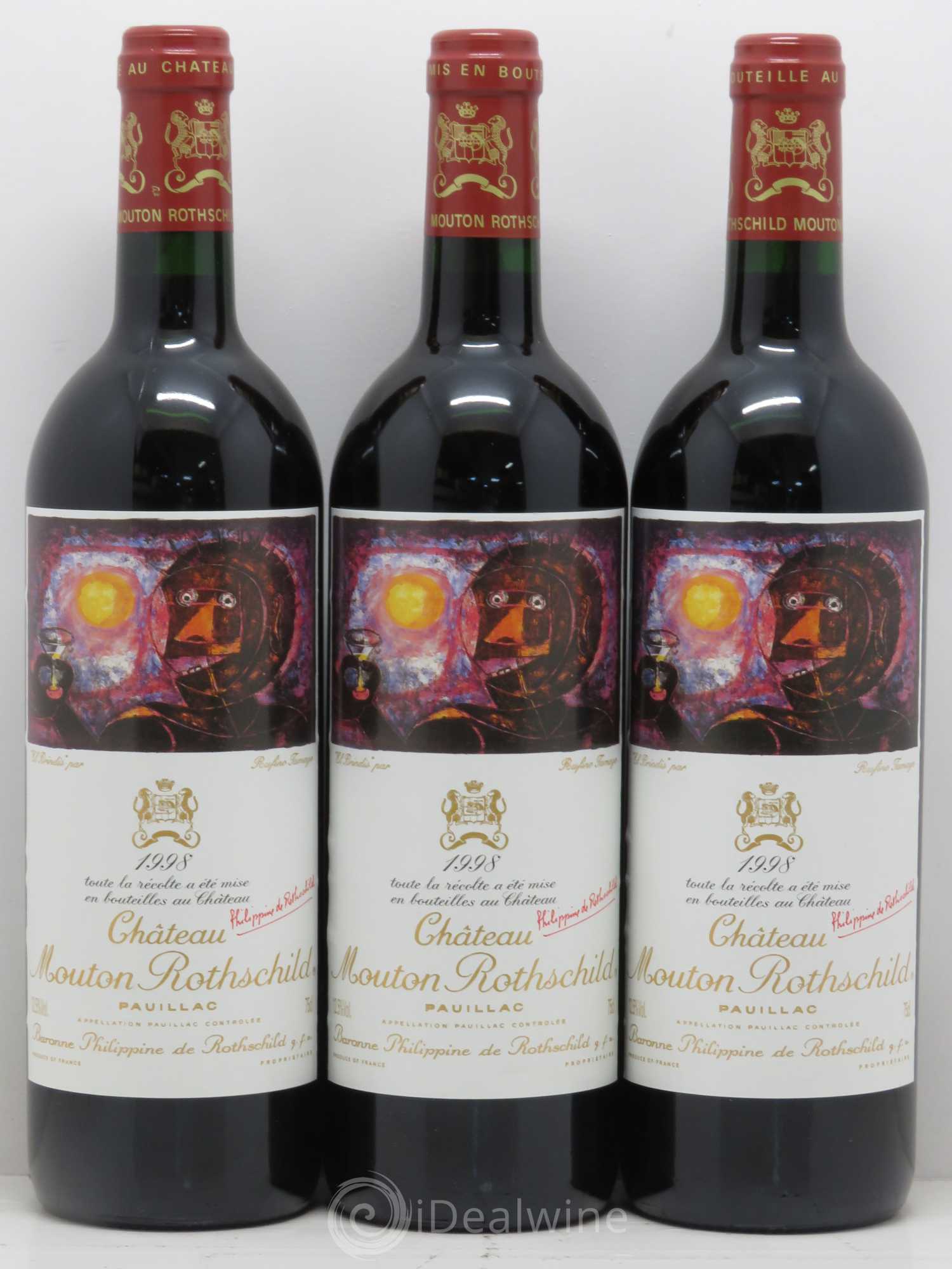 Château Mouton Rothschild 1er Grand Cru Classé 1998 - Lot de 6 bouteilles - 3