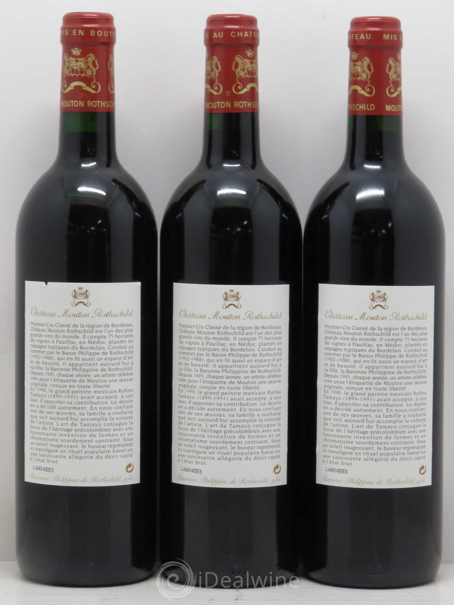 Château Mouton Rothschild 1er Grand Cru Classé 1998 - Lot de 6 bouteilles - 4