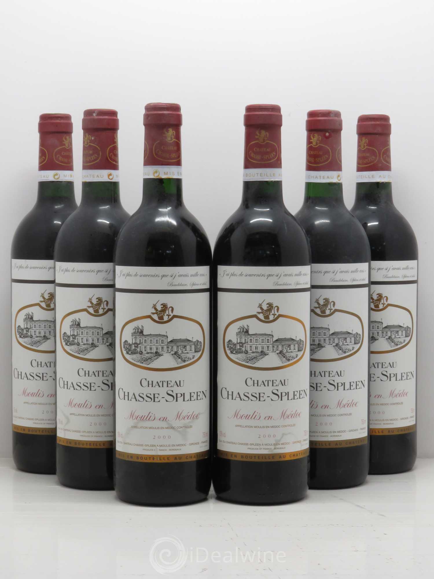 Château Chasse Spleen 2000 - Lot de 6 bouteilles - 0
