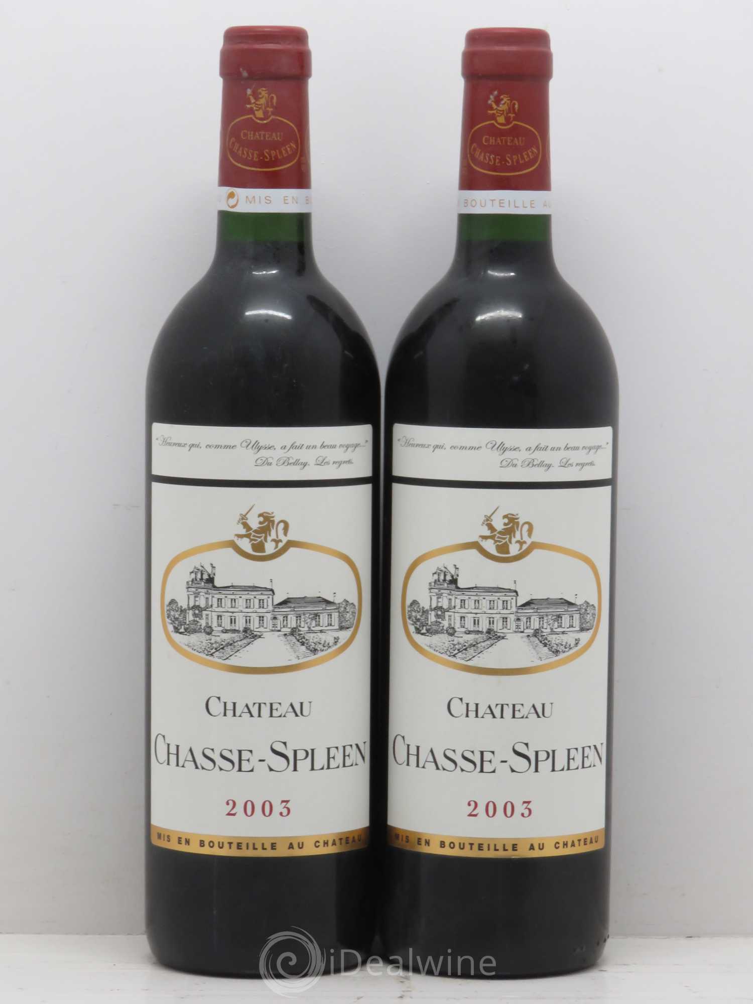 Château Chasse Spleen 2003 - Lot de 2 bouteilles - 0