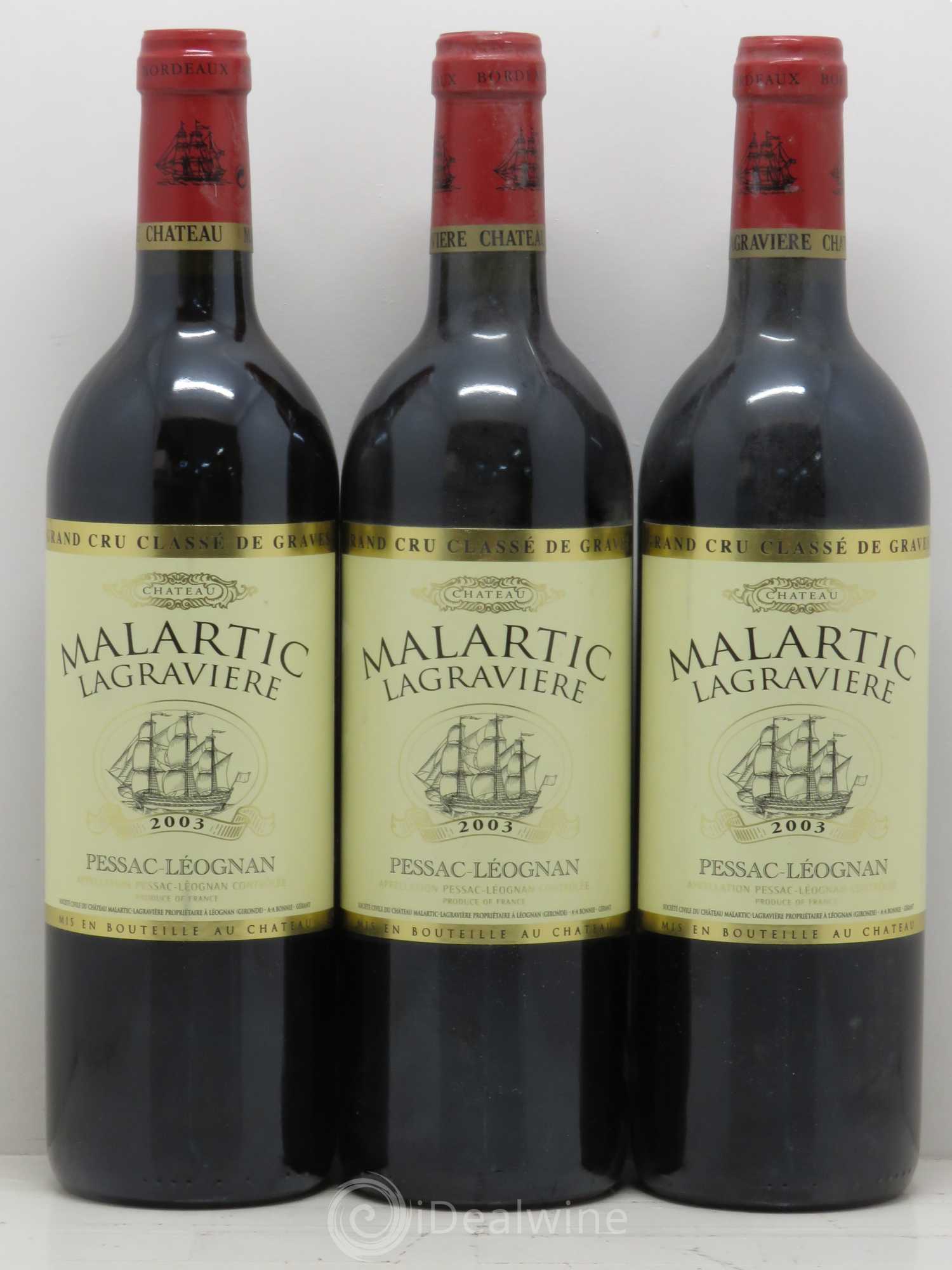 Château Malartic-Lagravière Cru Classé de Graves 2003 - Lot de 12 bouteilles - 1