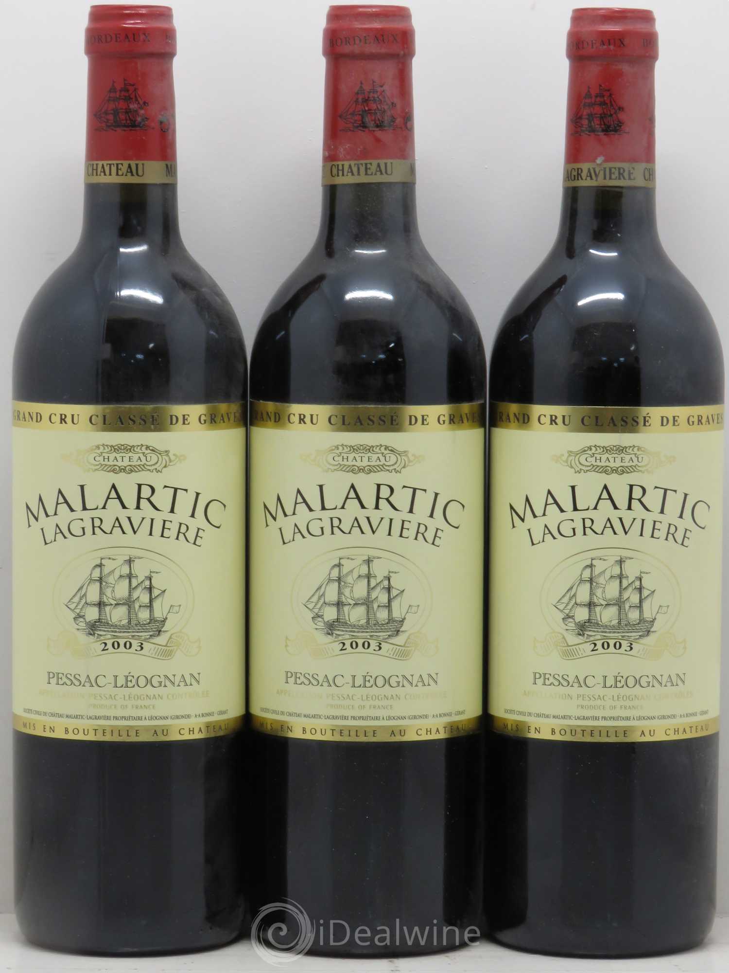 Château Malartic-Lagravière Cru Classé de Graves 2003 - Lot de 12 bouteilles - 2