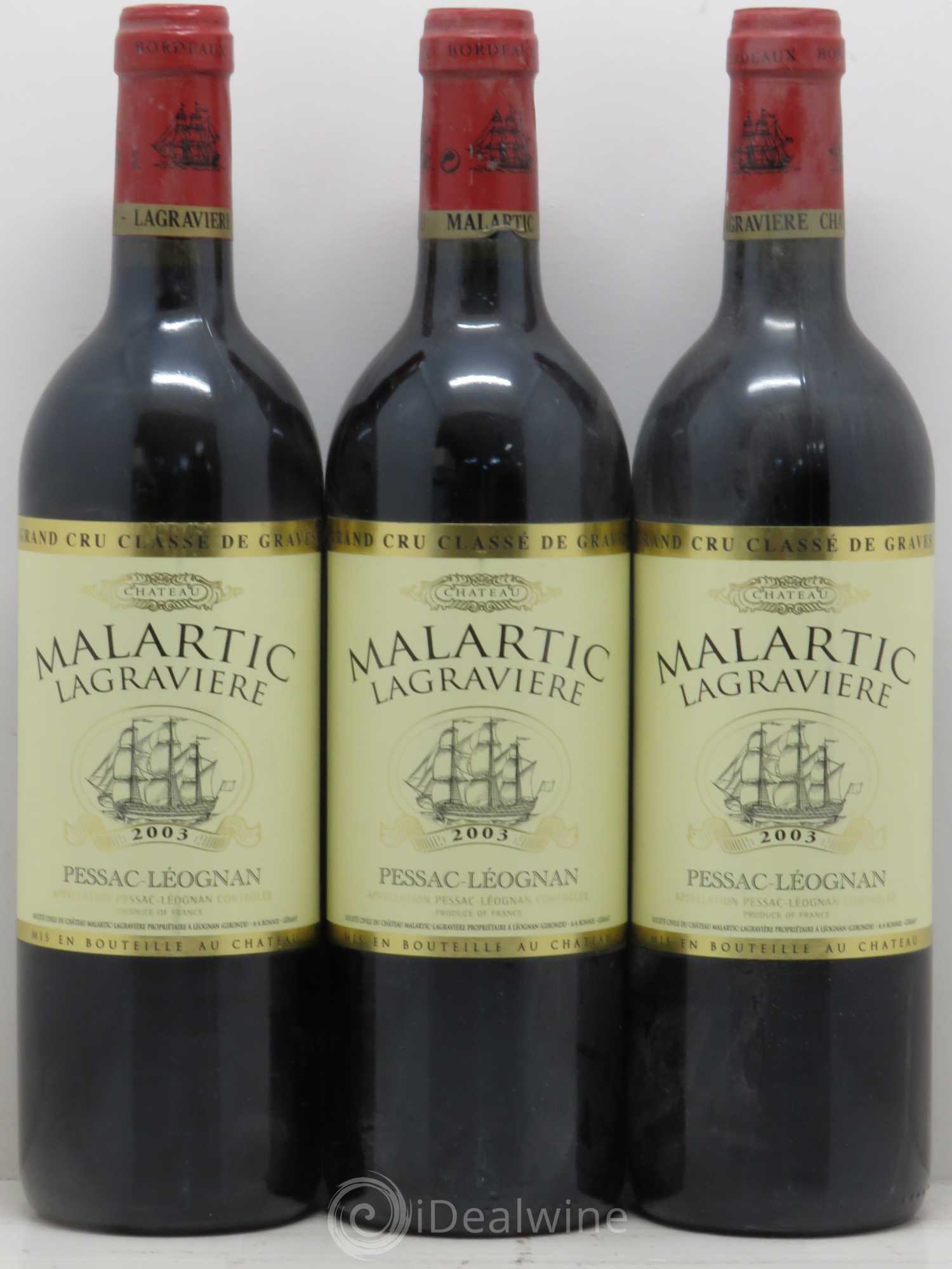 Château Malartic-Lagravière Cru Classé de Graves 2003 - Lot de 6 bouteilles - 1