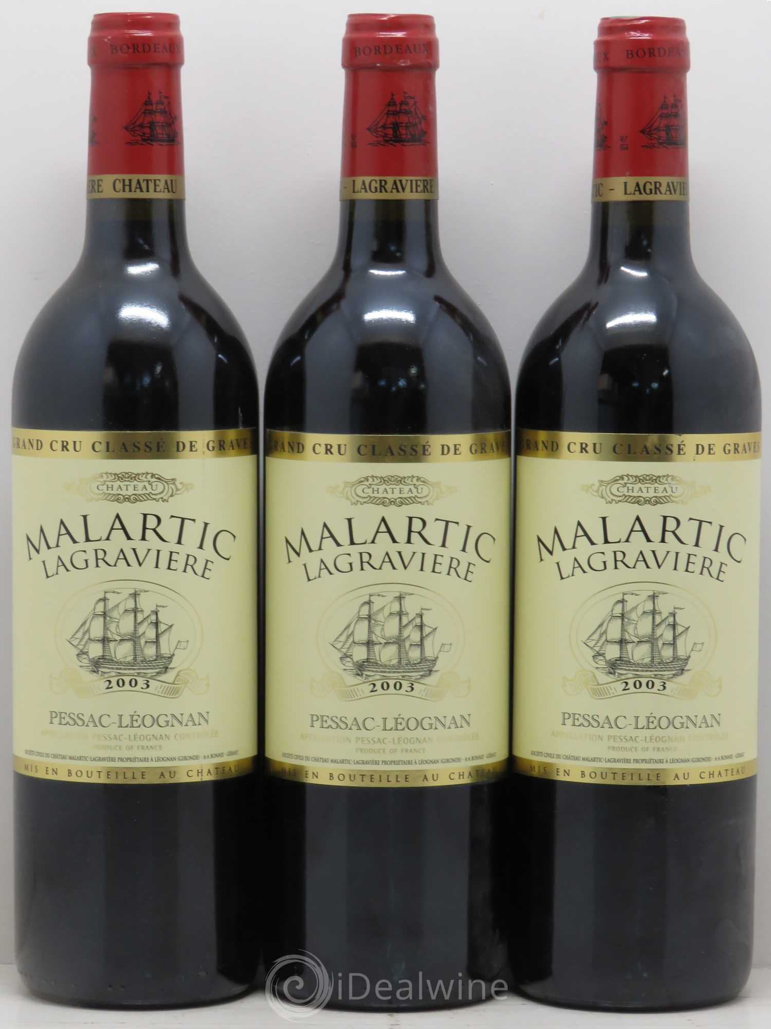 Château Malartic-Lagravière Cru Classé de Graves 2003 - Lot de 6 bouteilles - 2