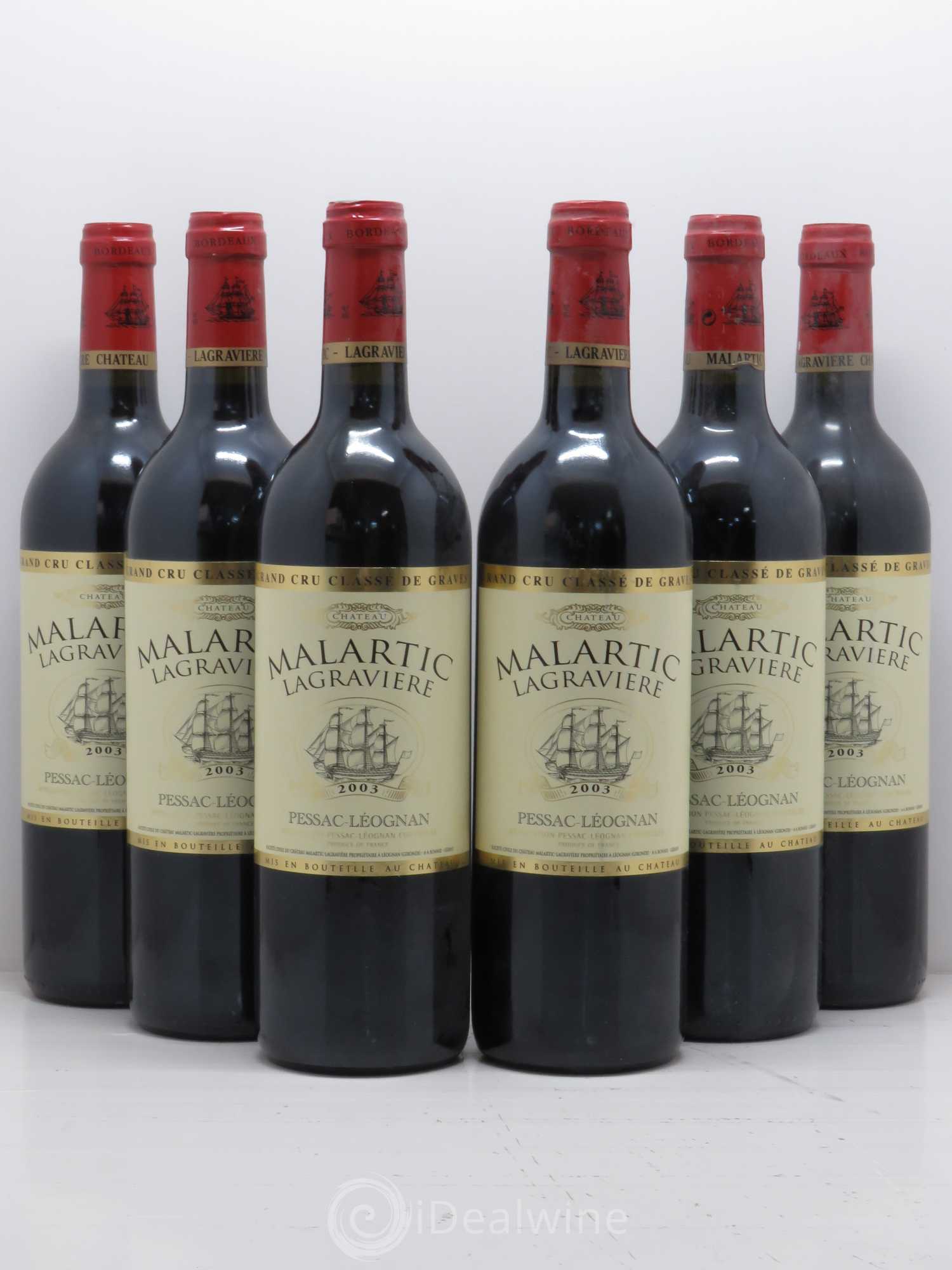 Château Malartic-Lagravière Cru Classé de Graves 2003 - Lot de 6 bouteilles - 0
