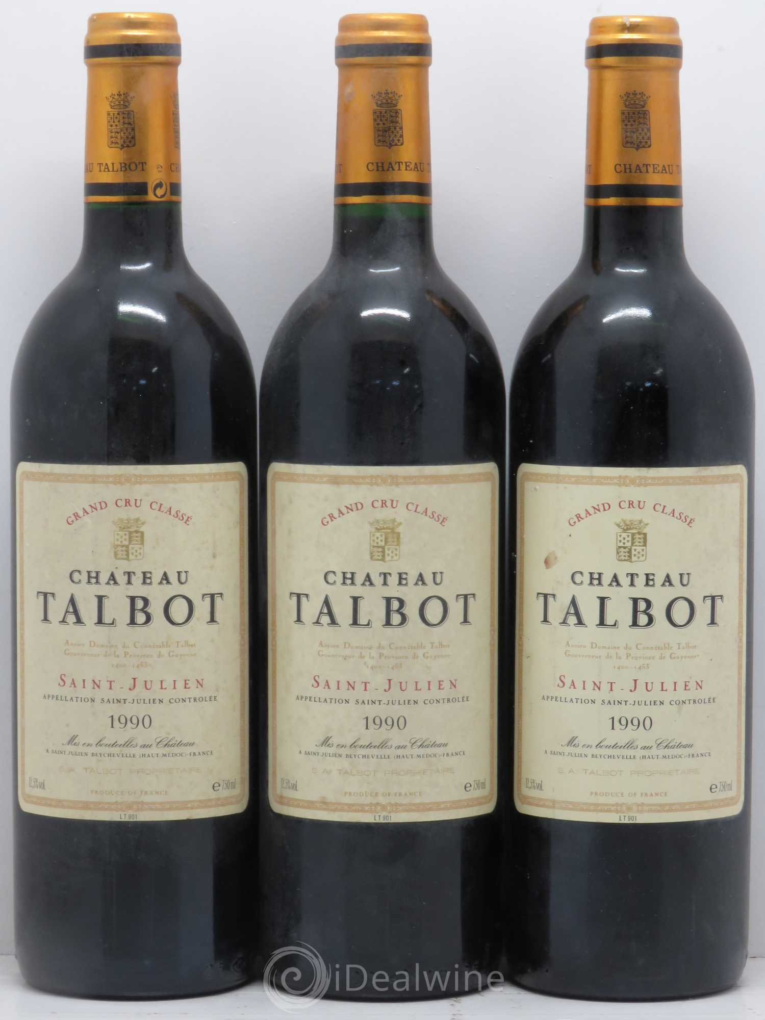 Château Talbot 4ème Grand Cru Classé 1990 - Lot de 12 bouteilles - 2