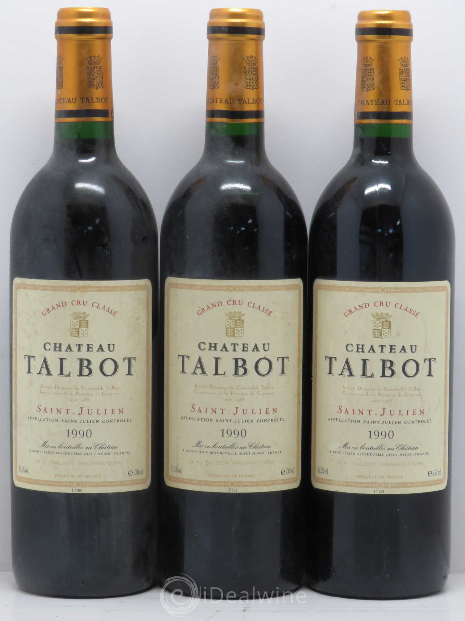Château Talbot 4ème Grand Cru Classé 1990 - Lot de 12 bouteilles - 4