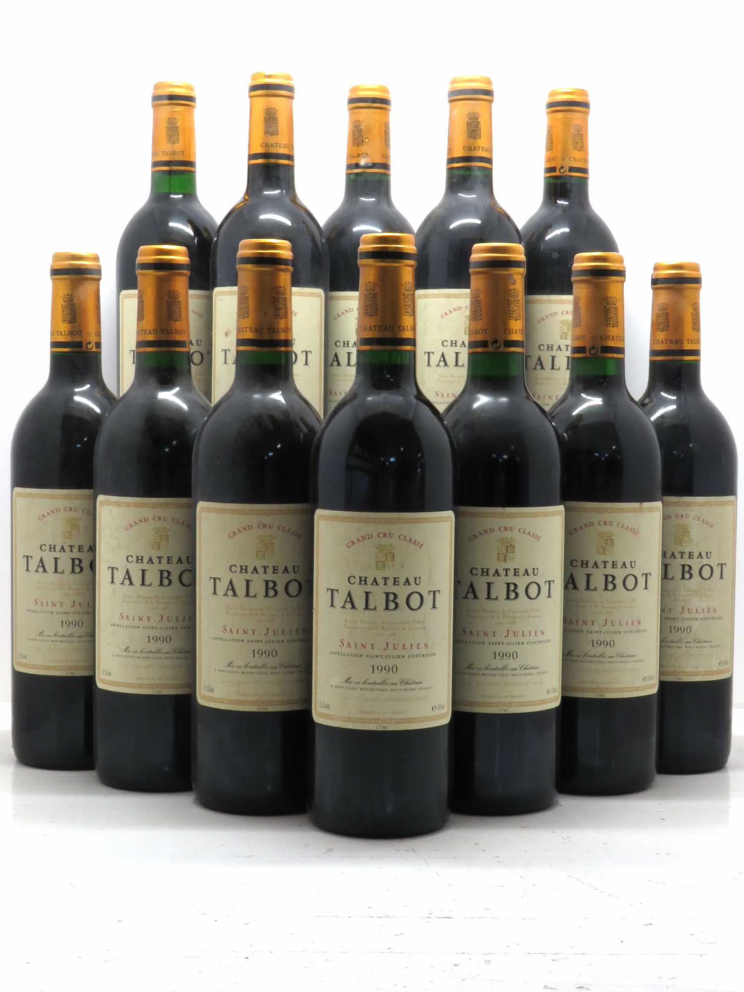 Château Talbot 4ème Grand Cru Classé 1990 - Lot de 12 bouteilles - 0