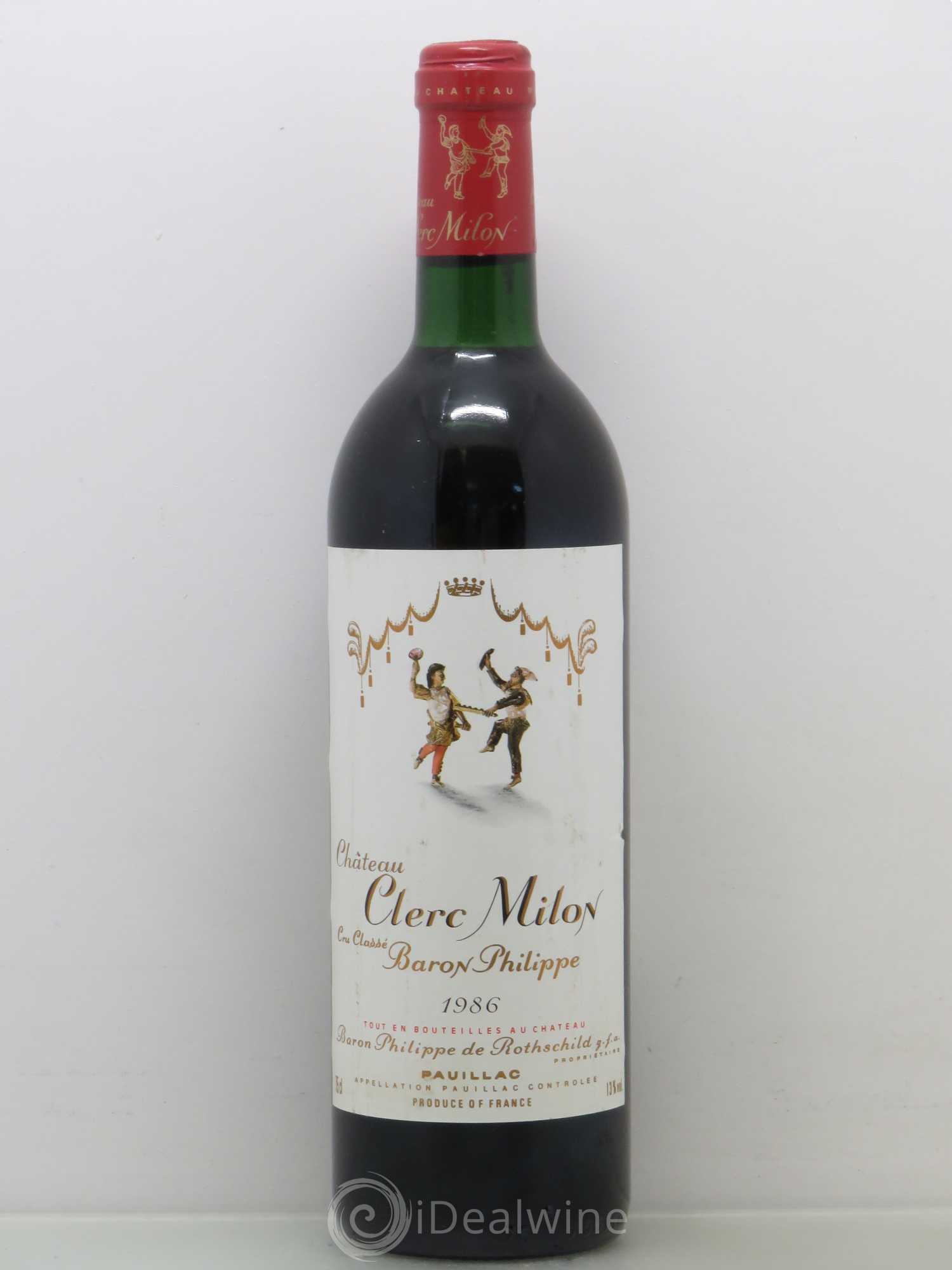Château Clerc Milon 5ème Grand Cru Classé 1986 - Lot de 1 bouteille - 0