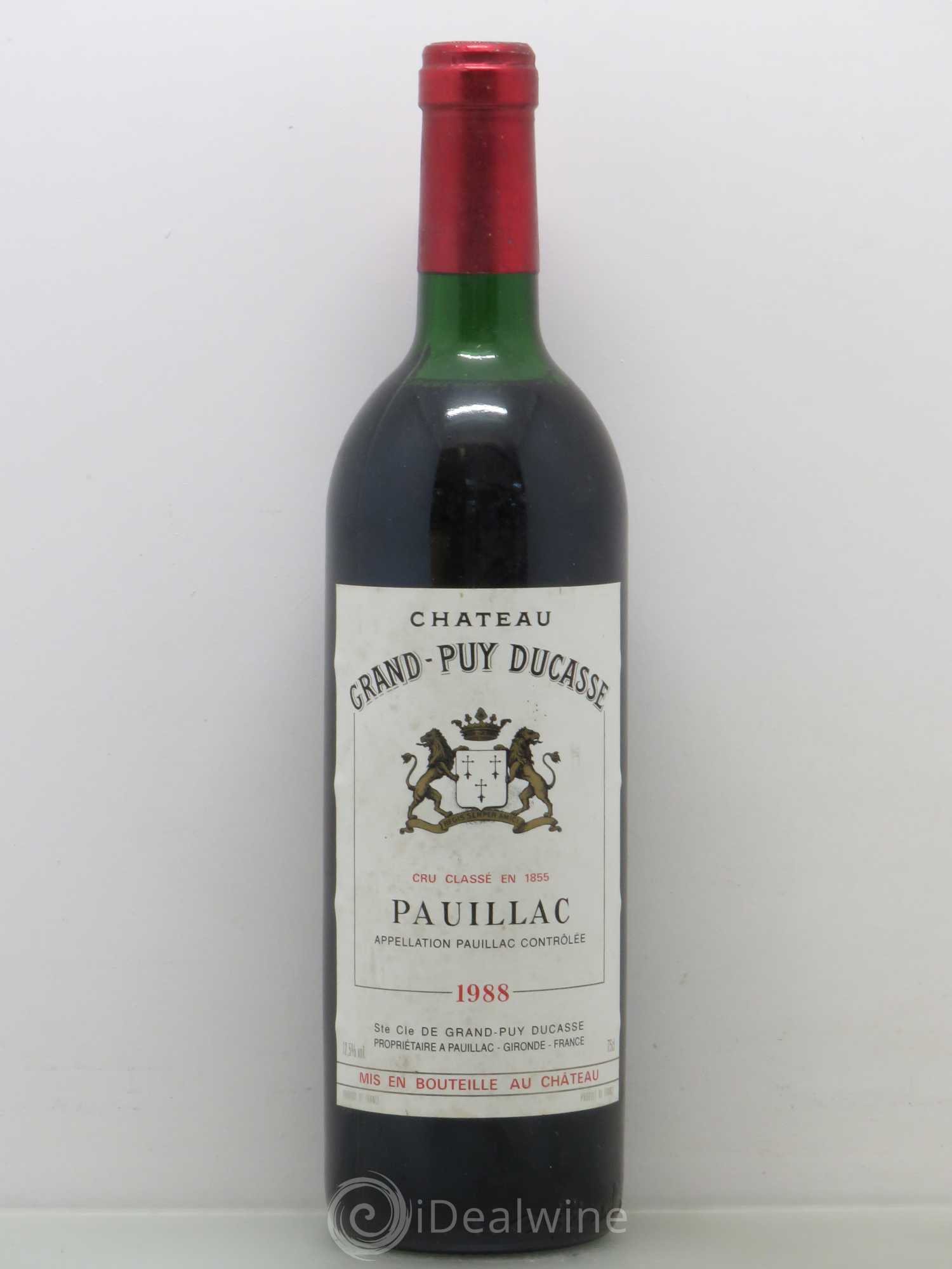 Château Grand Puy Ducasse 5ème Grand Cru Classé 1988 - Lot de 1 bouteille - 0