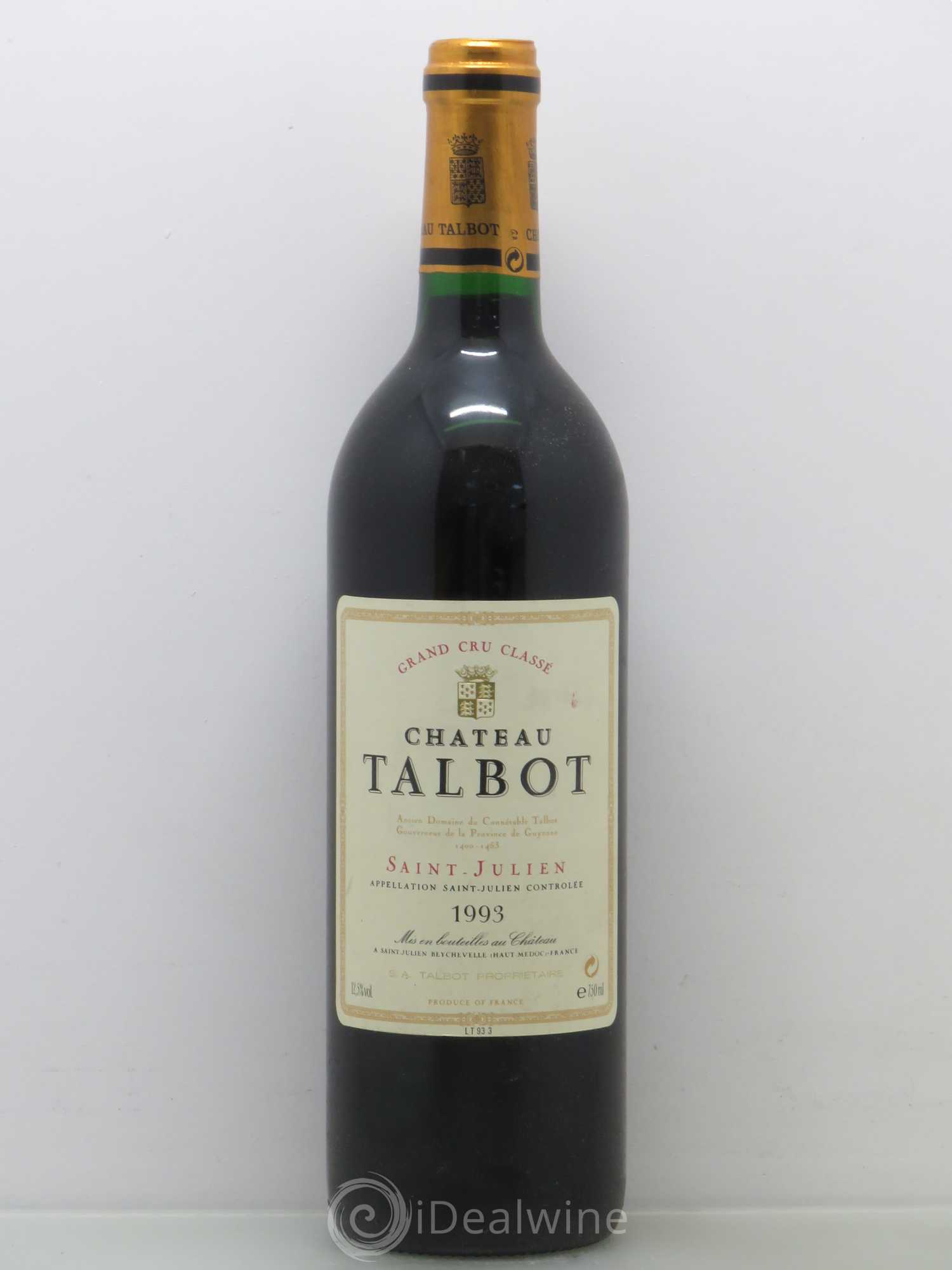 Château Talbot 4ème Grand Cru Classé 1993 - Lot de 1 bouteille - 0