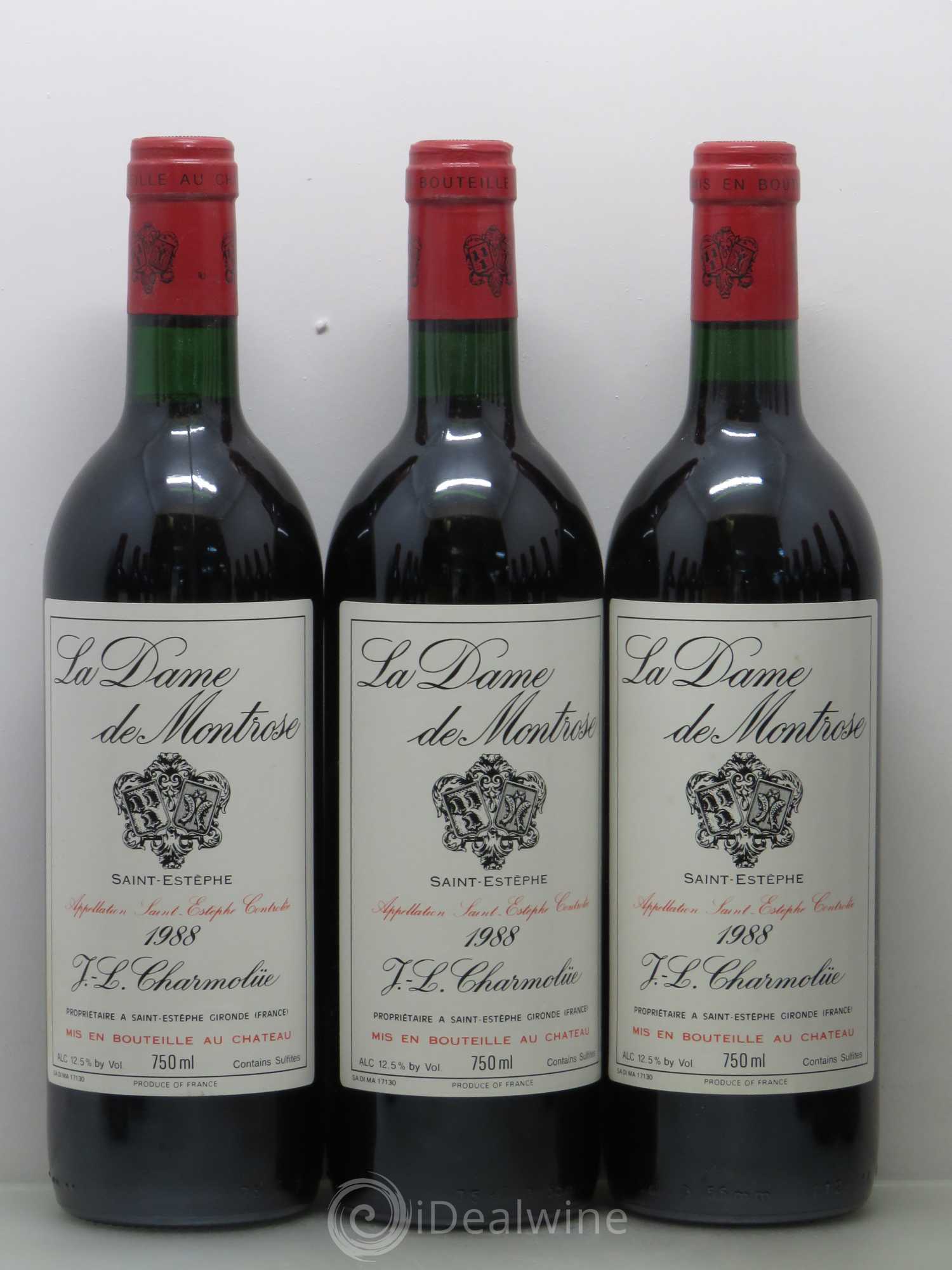 La Dame de Montrose Second Vin 1988 - Lot de 12 bouteilles - 1