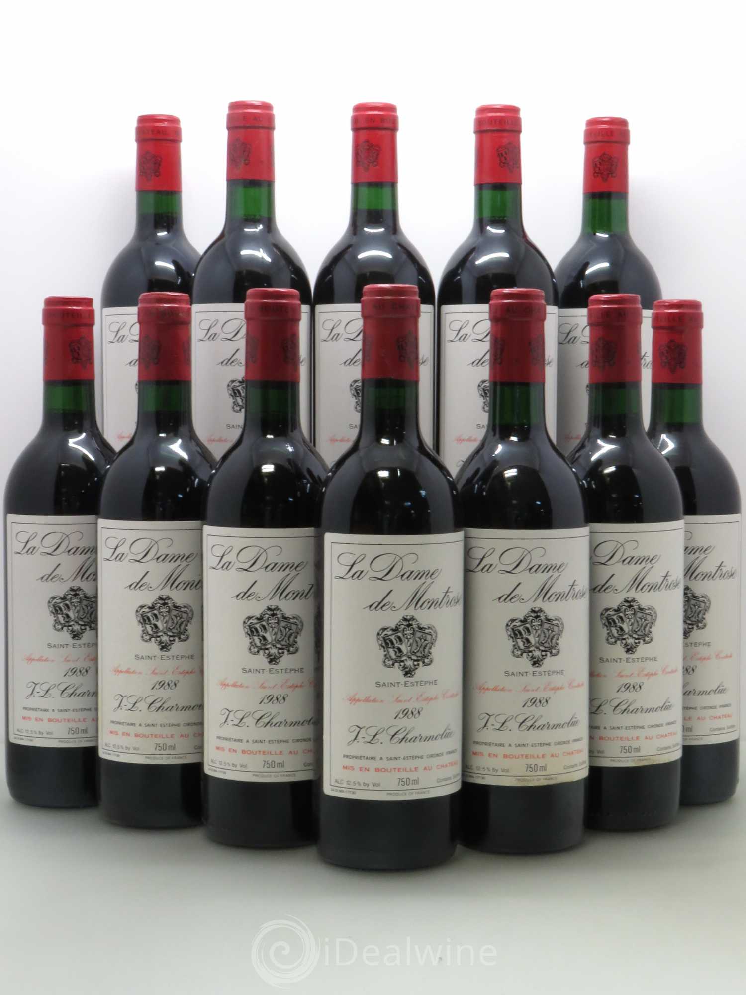 La Dame de Montrose Second Vin 1988 - Lot de 12 bouteilles - 0