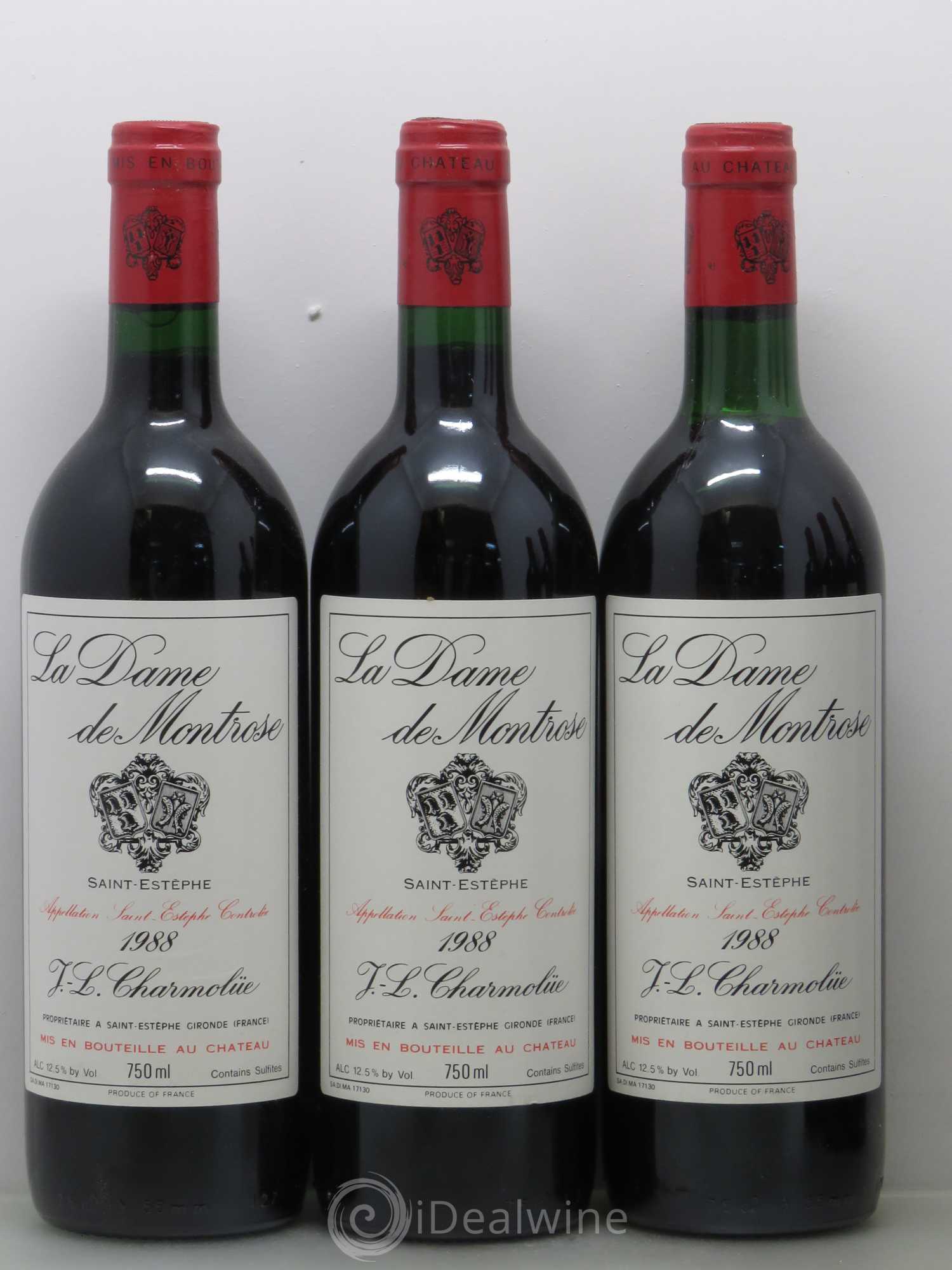 La Dame de Montrose Second Vin 1988 - Lot de 6 bouteilles - 1