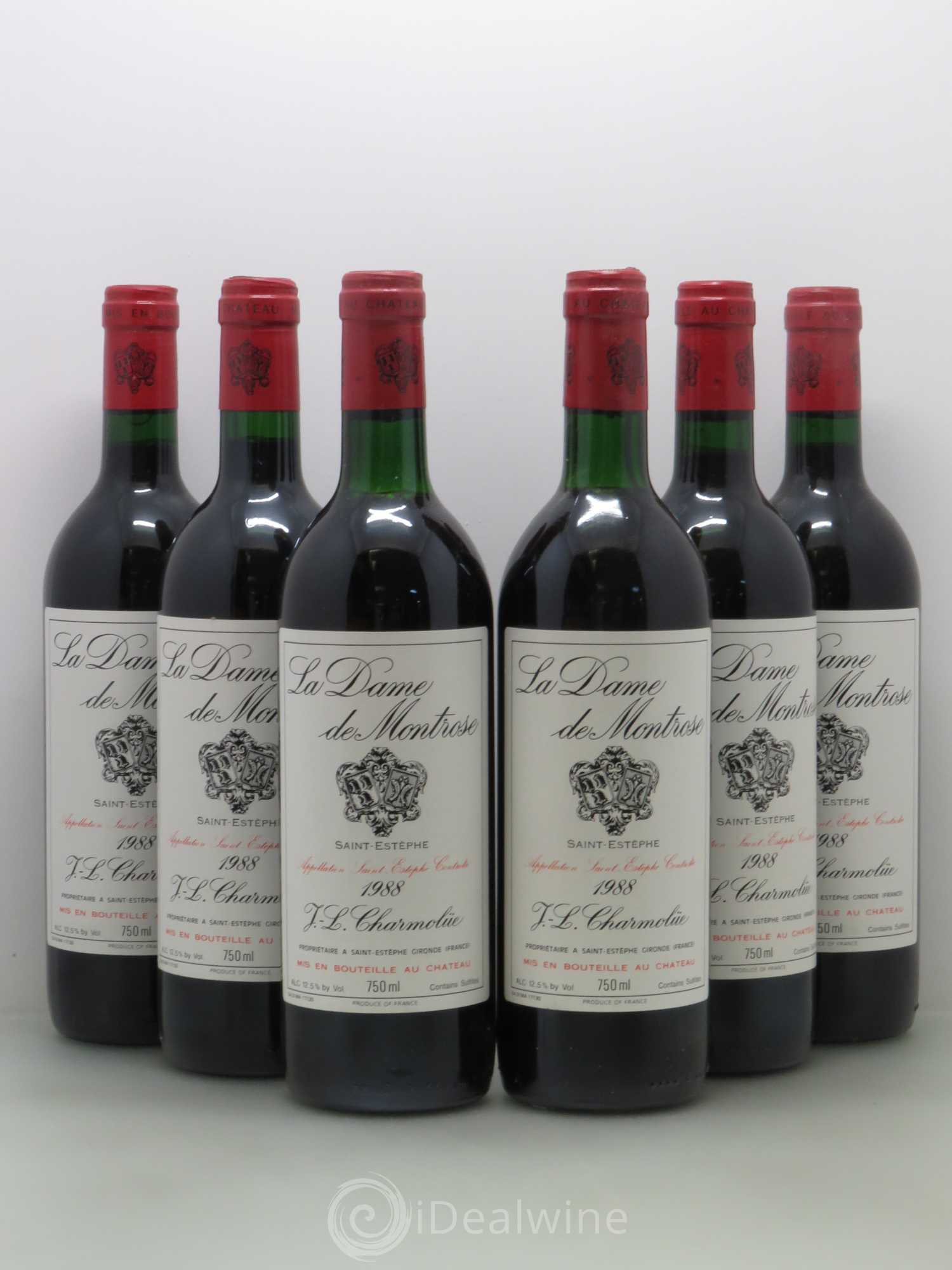 La Dame de Montrose Second Vin 1988 - Lot de 6 bouteilles - 0