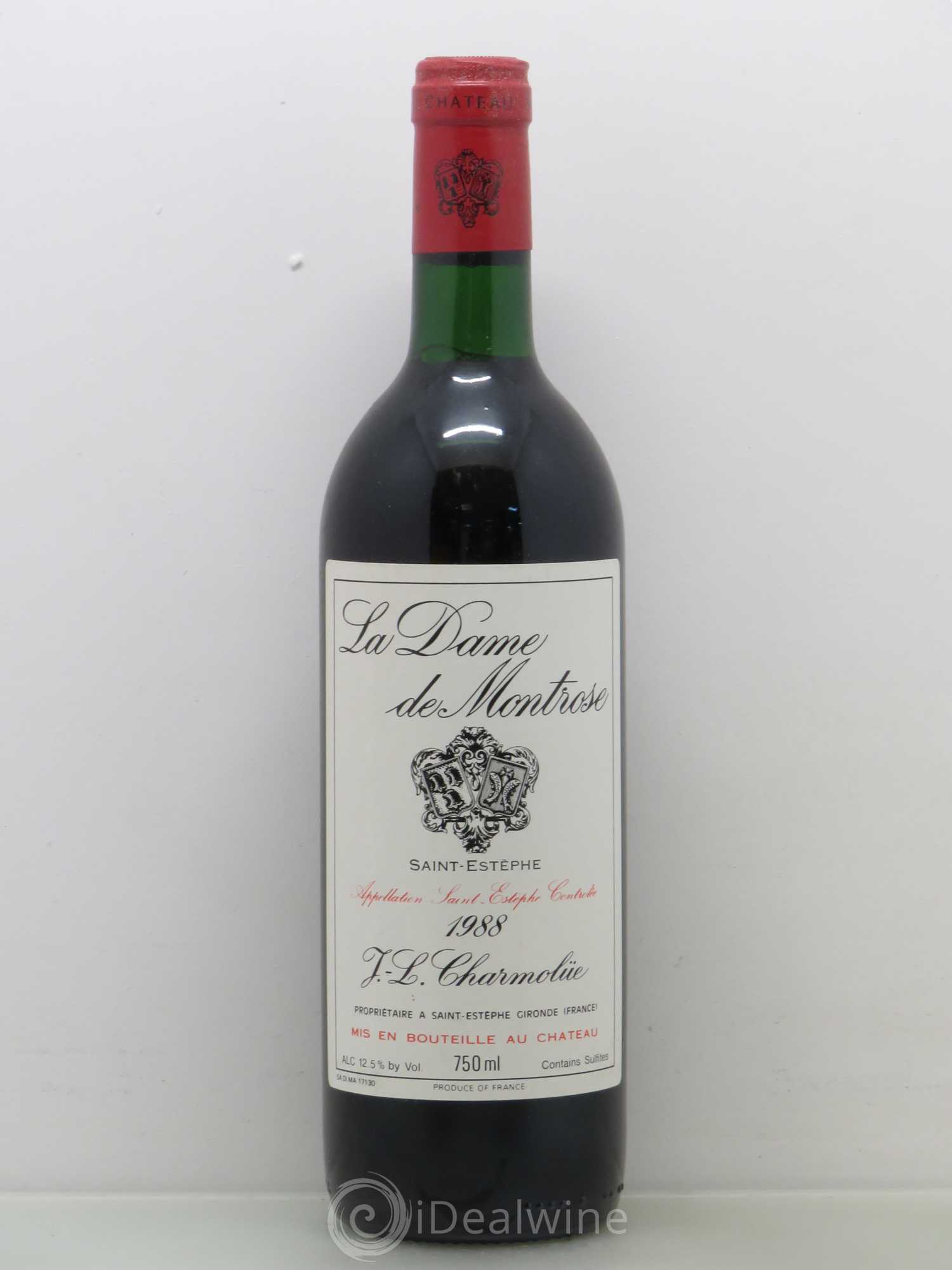 La Dame de Montrose Second Vin 1988 - Lot de 1 bouteille - 0