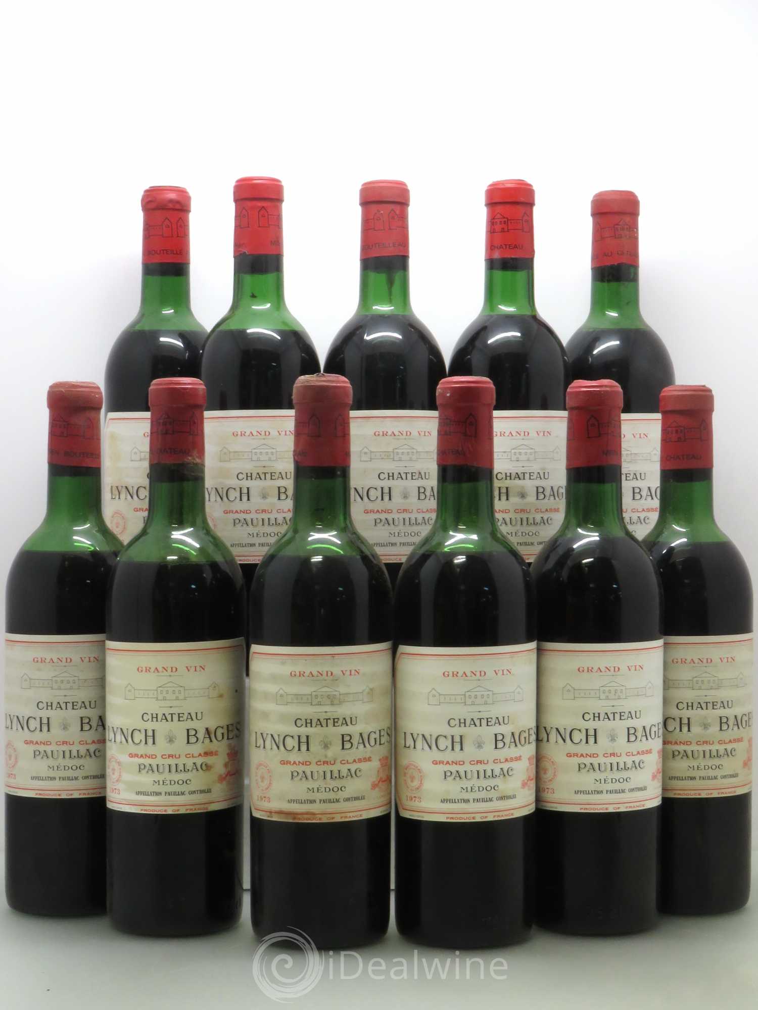 Château Lynch Bages 5ème Grand Cru Classé 1973 - Lot de 11 bouteilles - 0