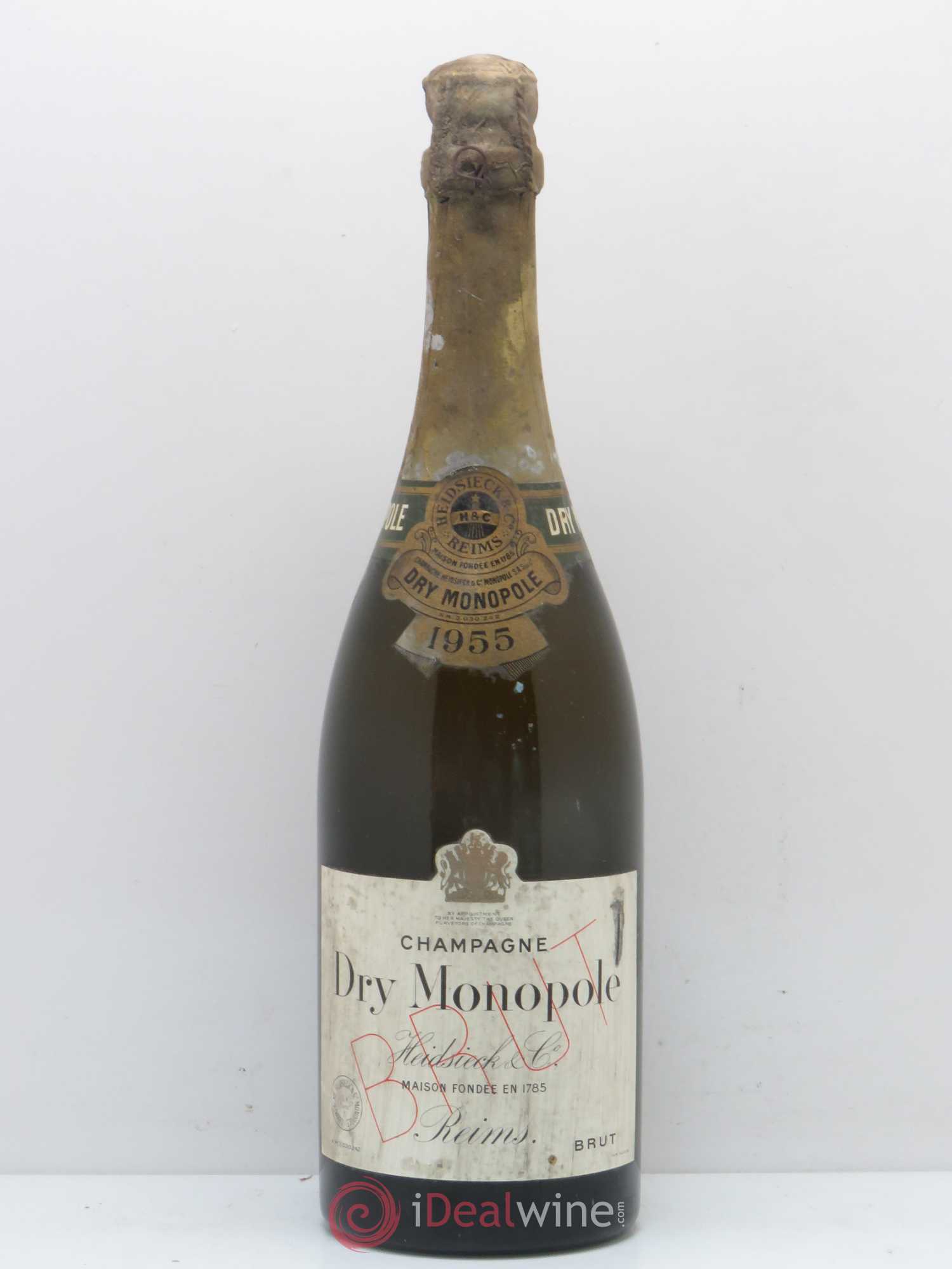 Champagne Dry Monopole Brut Heidsieck 1955 - Lotto di 1 bottiglia - 0