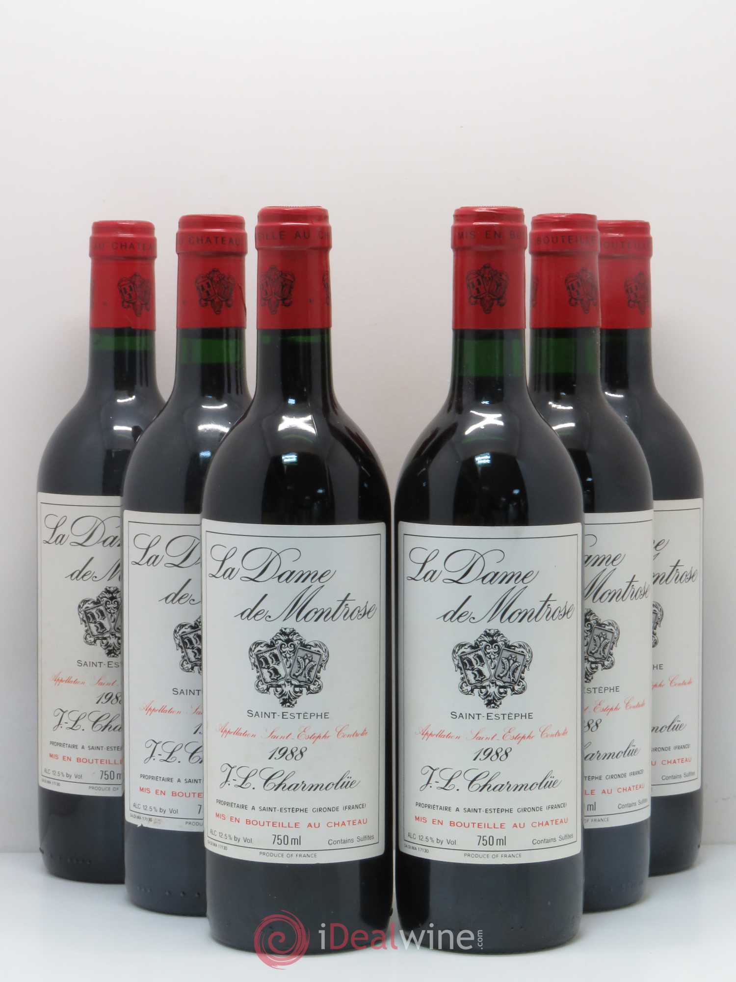 La Dame de Montrose Second Vin 1988 - Lot de 6 bouteilles - 0