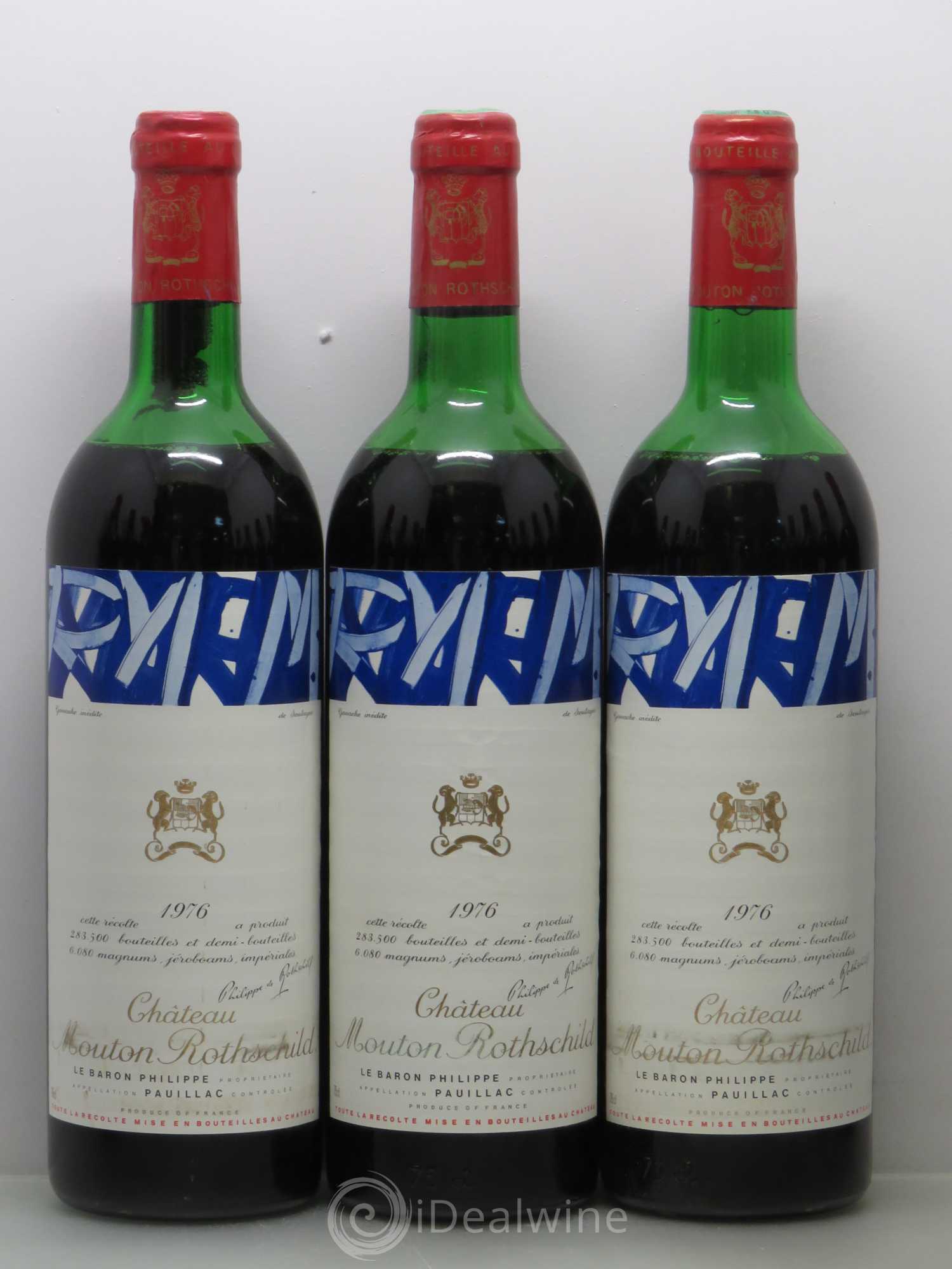 Château Mouton Rothschild 1er Grand Cru Classé 1976 - Lot de 12 bouteilles - 1