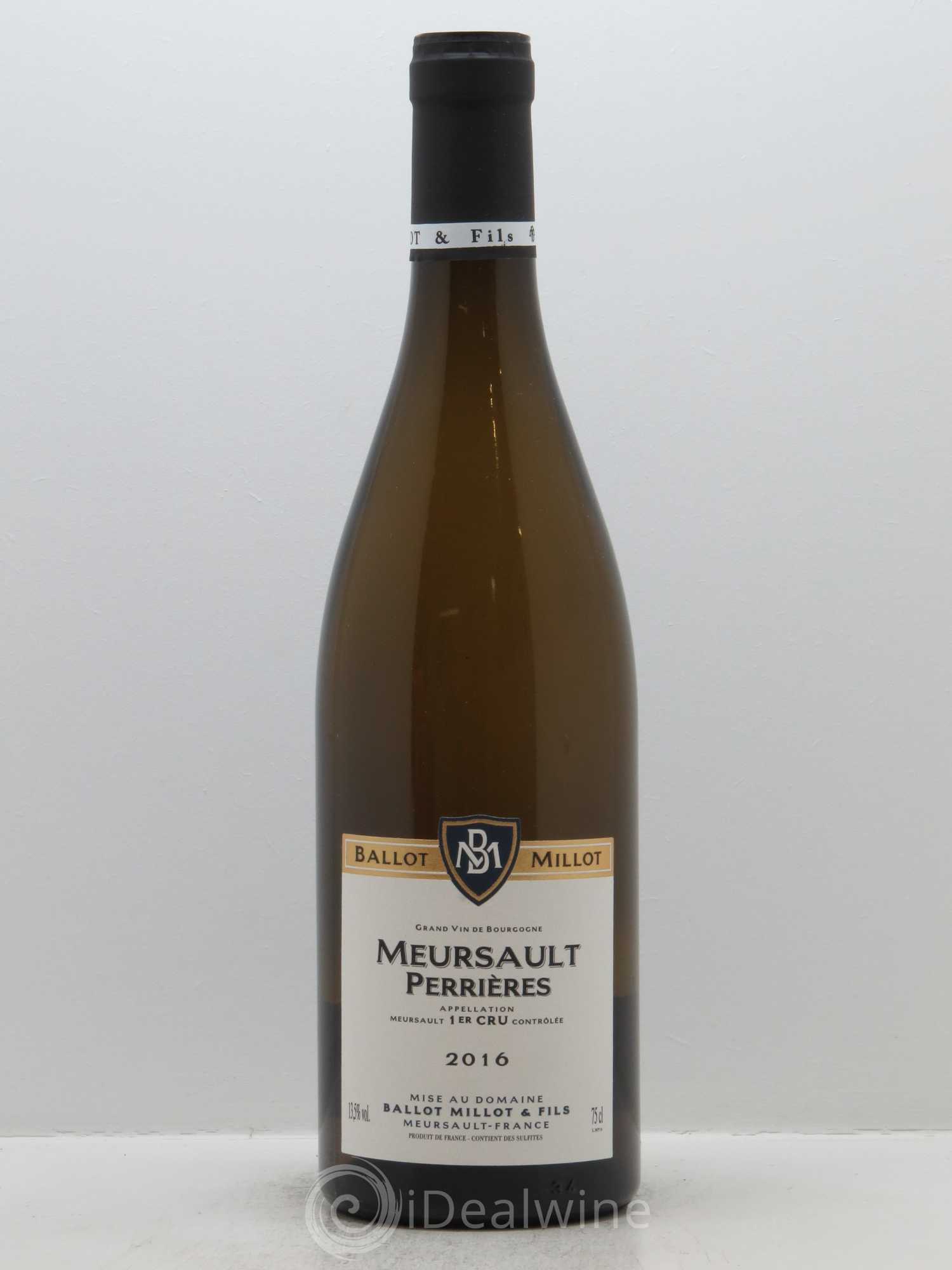 Meursault 1er Cru Perrières Ballot Millot 2016 - Lot de 1 bouteille - 0