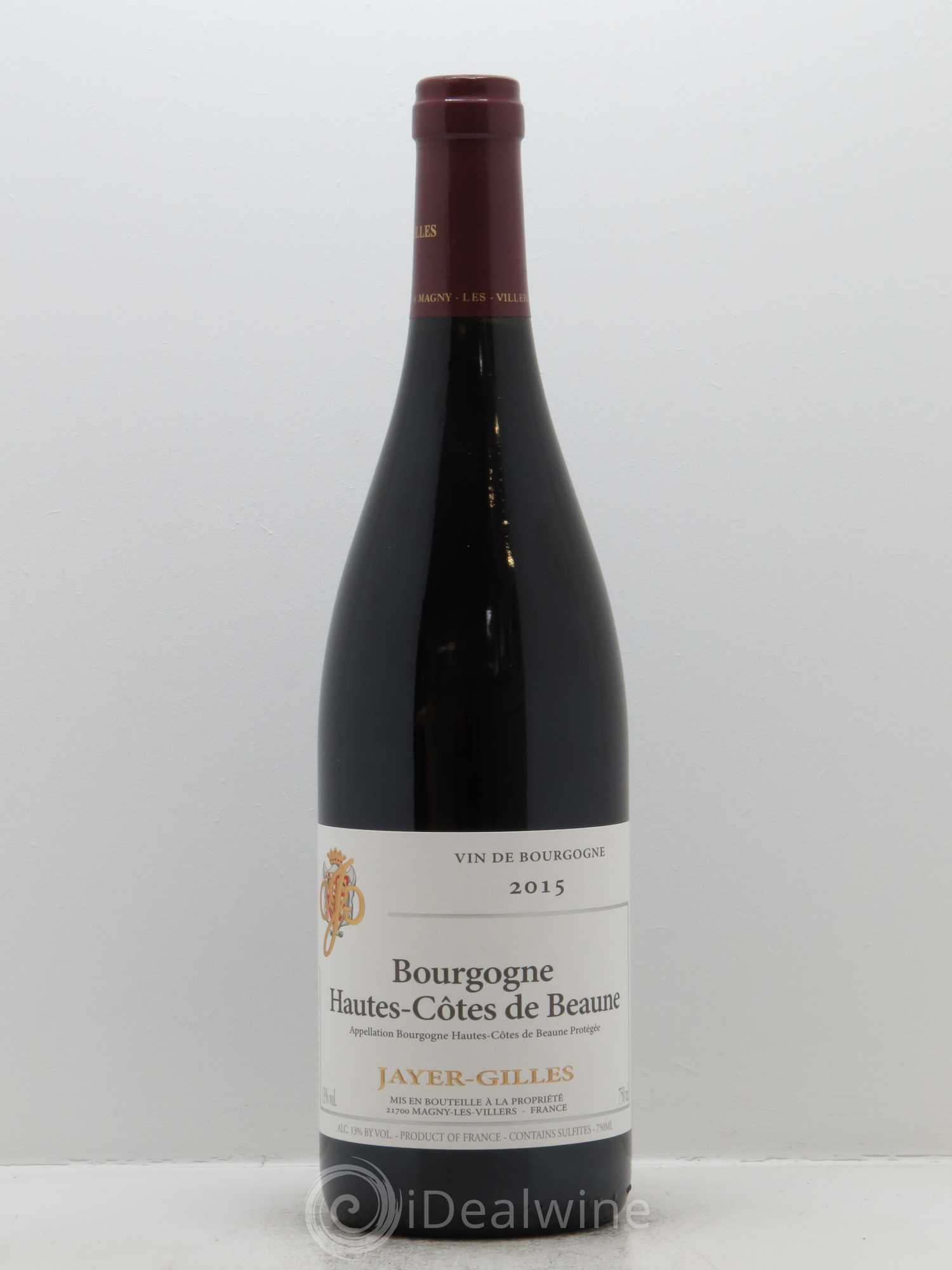 Hautes-Côtes de Beaune Hoffmann-Jayer (anciennement Jayer-Gilles) 2015 - Lot de 1 bouteille - 0