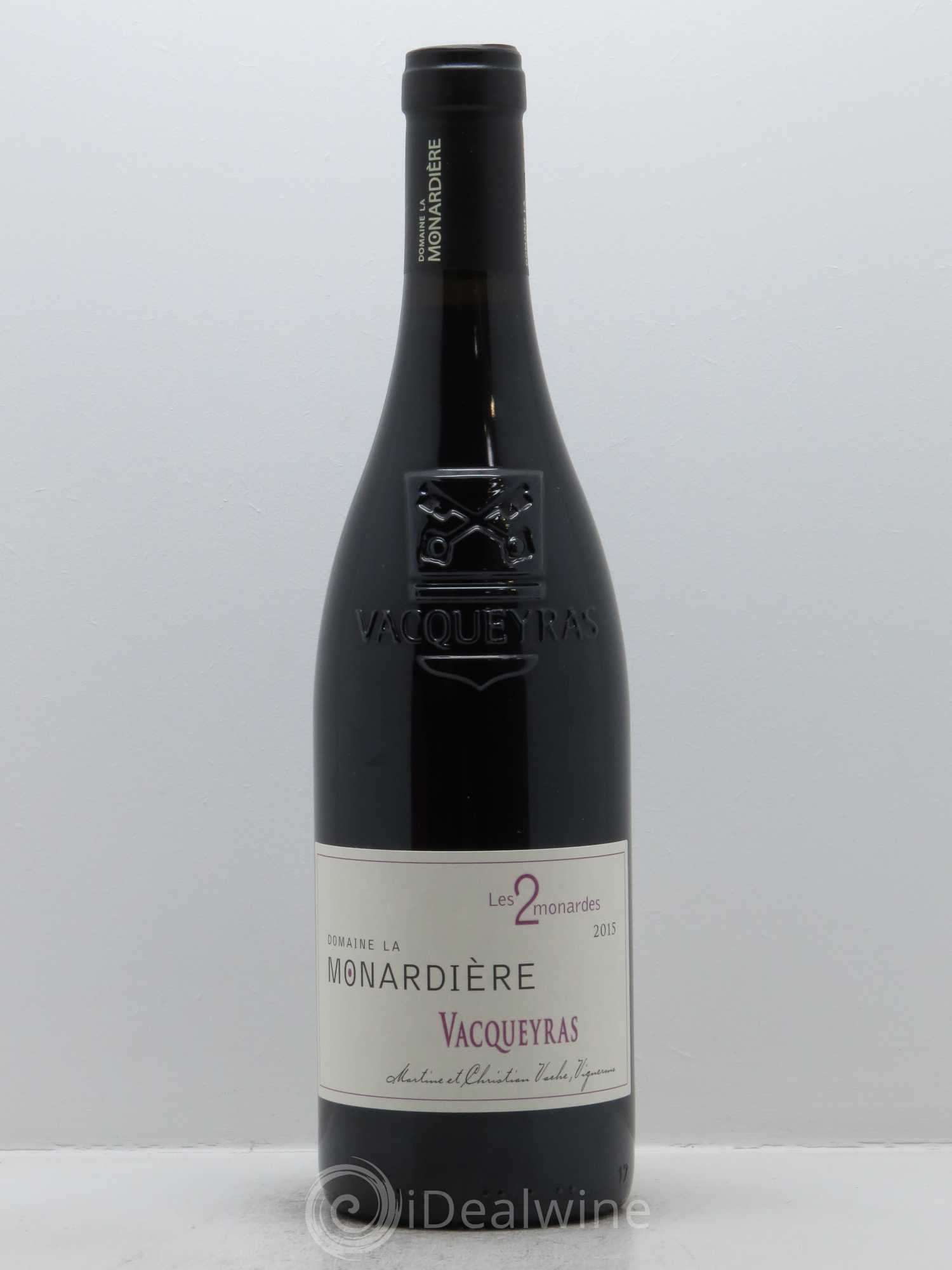 Vacqueyras Les 2 Monardes La Monardière (Domaine) 2015 - Lot de 1 bouteille - 0