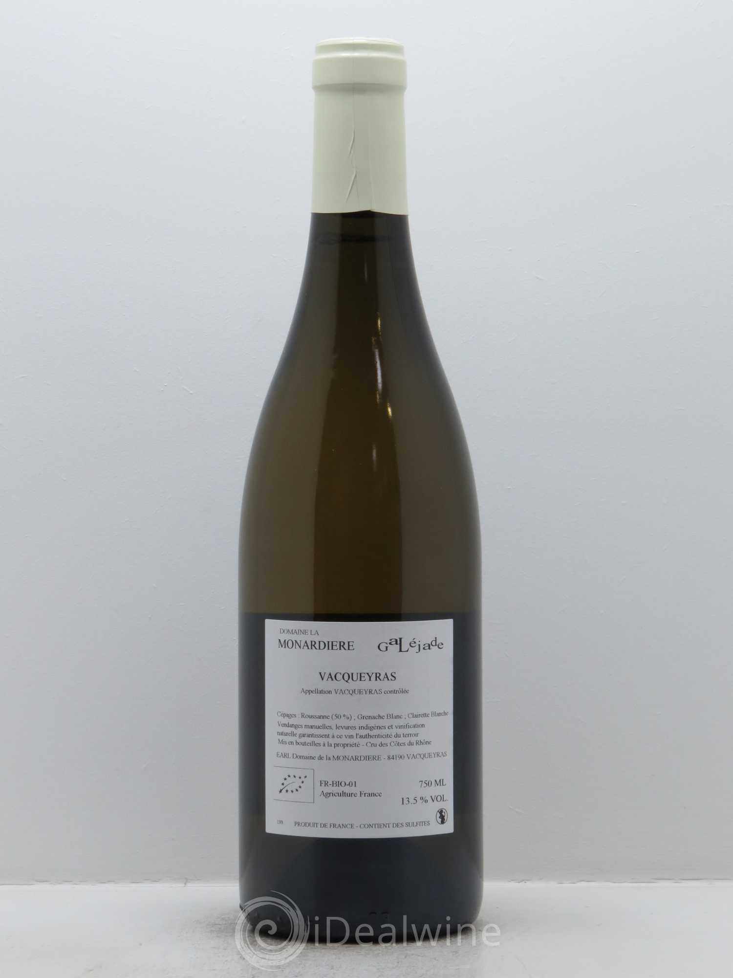 Vacqueyras La Galéjade La Monardière (Domaine) 2016 - Lot de 1 bouteille - 1