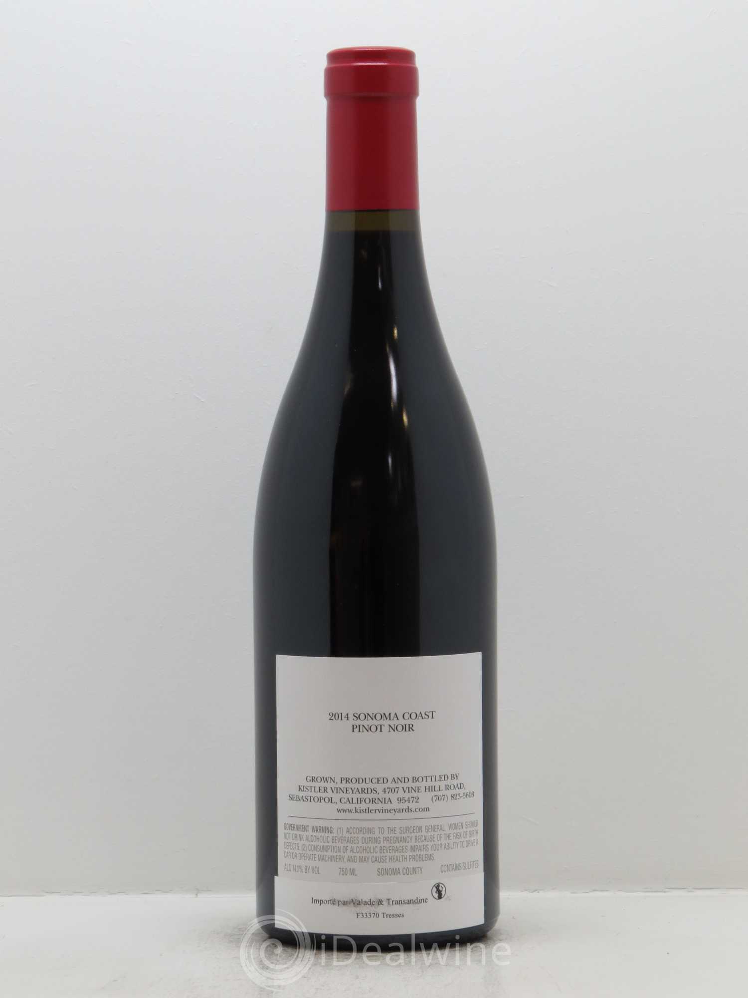 Sonoma Coast Pinot Noir Kistler 2014 - Lot de 1 bouteille - 1